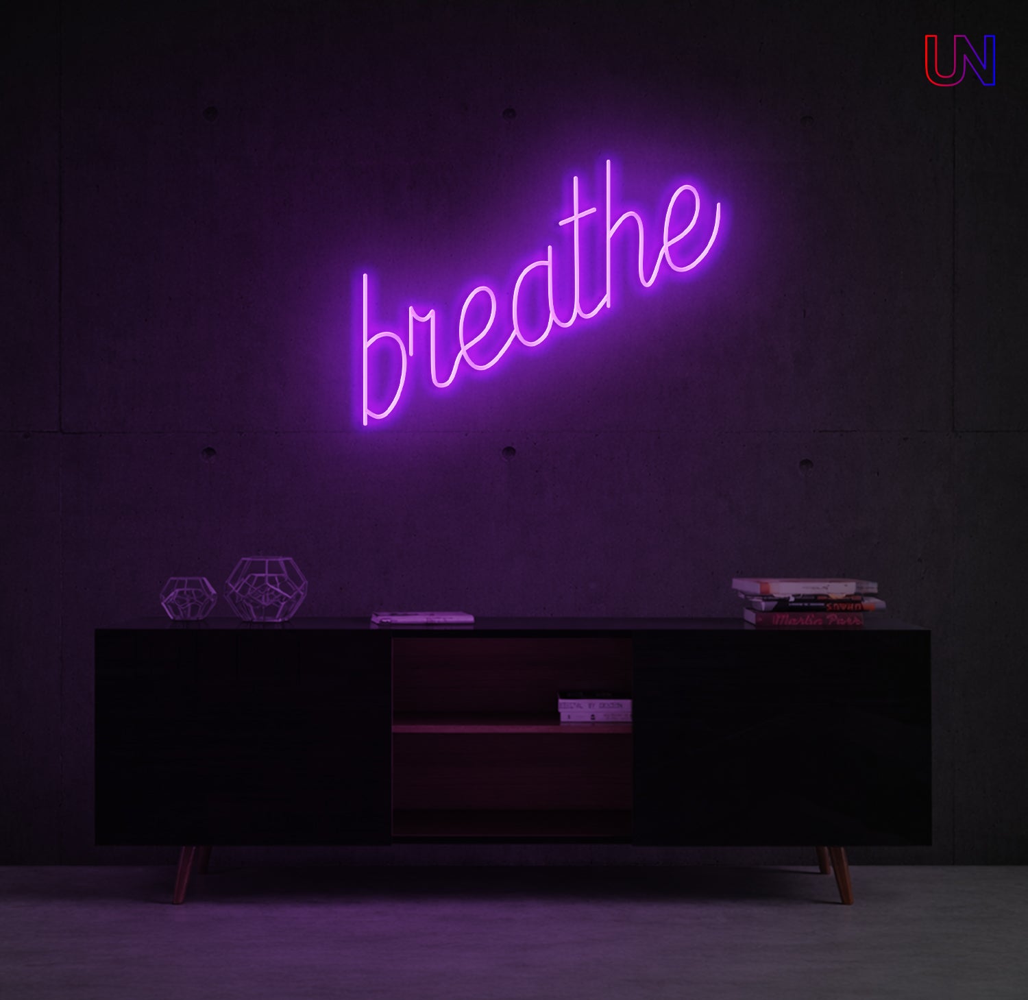 Breathe Neon Sign – Relaxing Bedroom & Wellness Custom Neon Wall Light