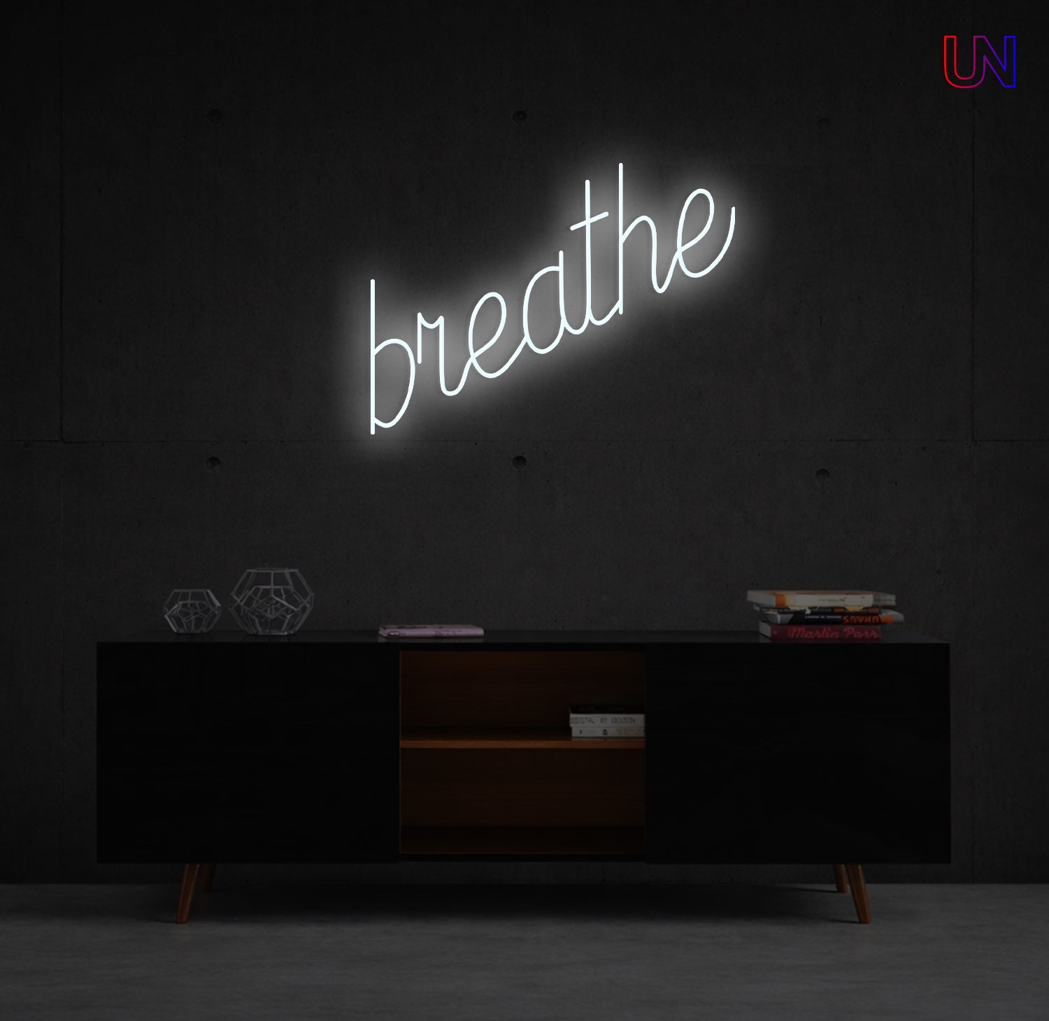 Breathe Neon Sign – Relaxing Bedroom & Wellness Custom Neon Wall Light