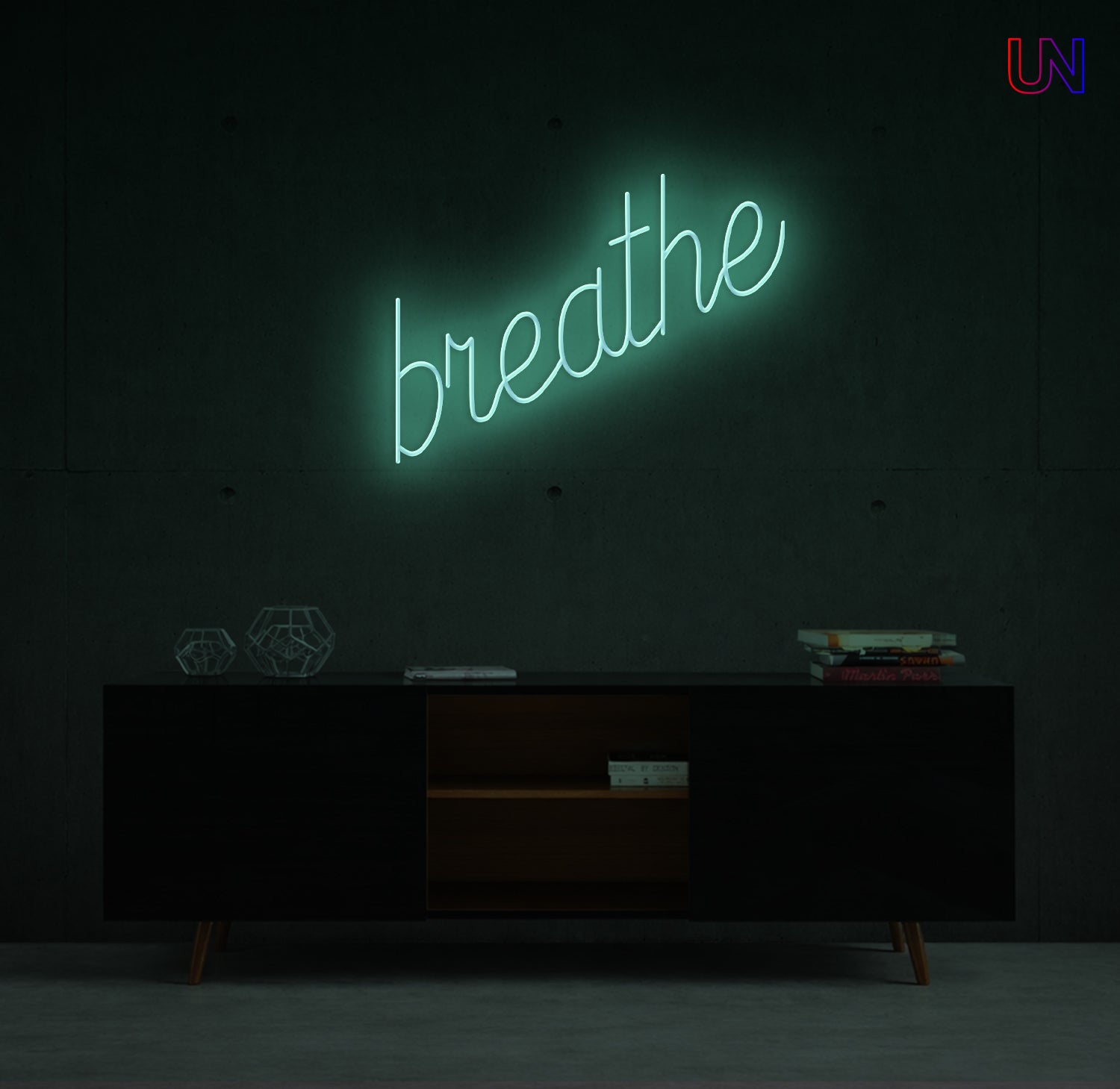 Breathe Neon Sign – Relaxing Bedroom & Wellness Custom Neon Wall Light