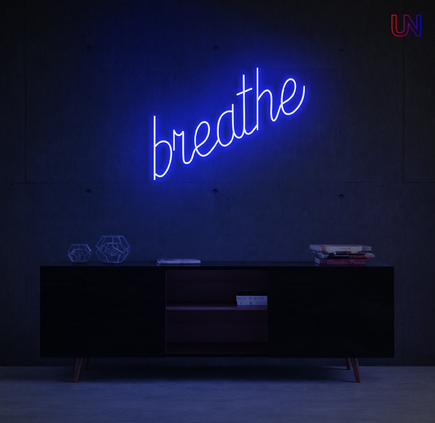 Breathe Neon Sign – Relaxing Bedroom & Wellness Custom Neon Wall Light