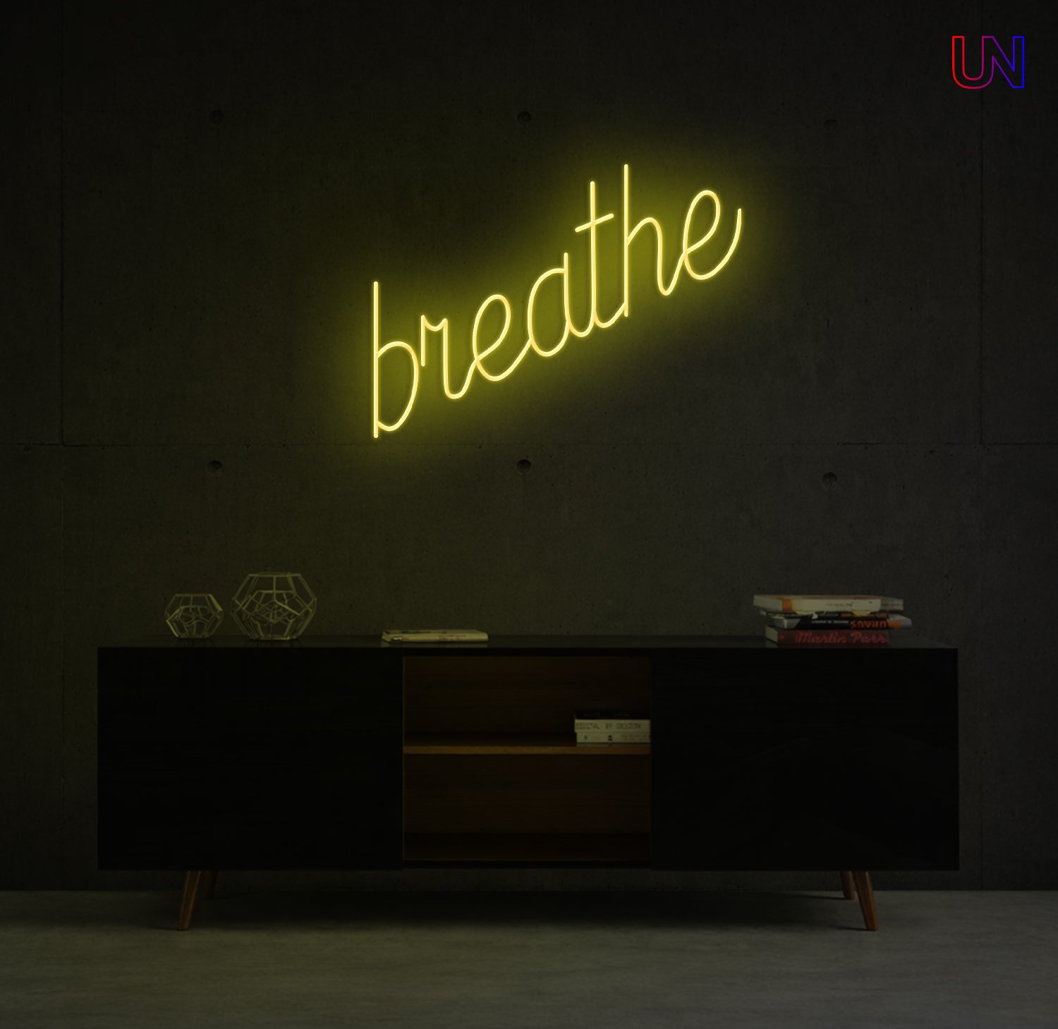 Breathe Neon Sign – Relaxing Bedroom & Wellness Custom Neon Wall Light