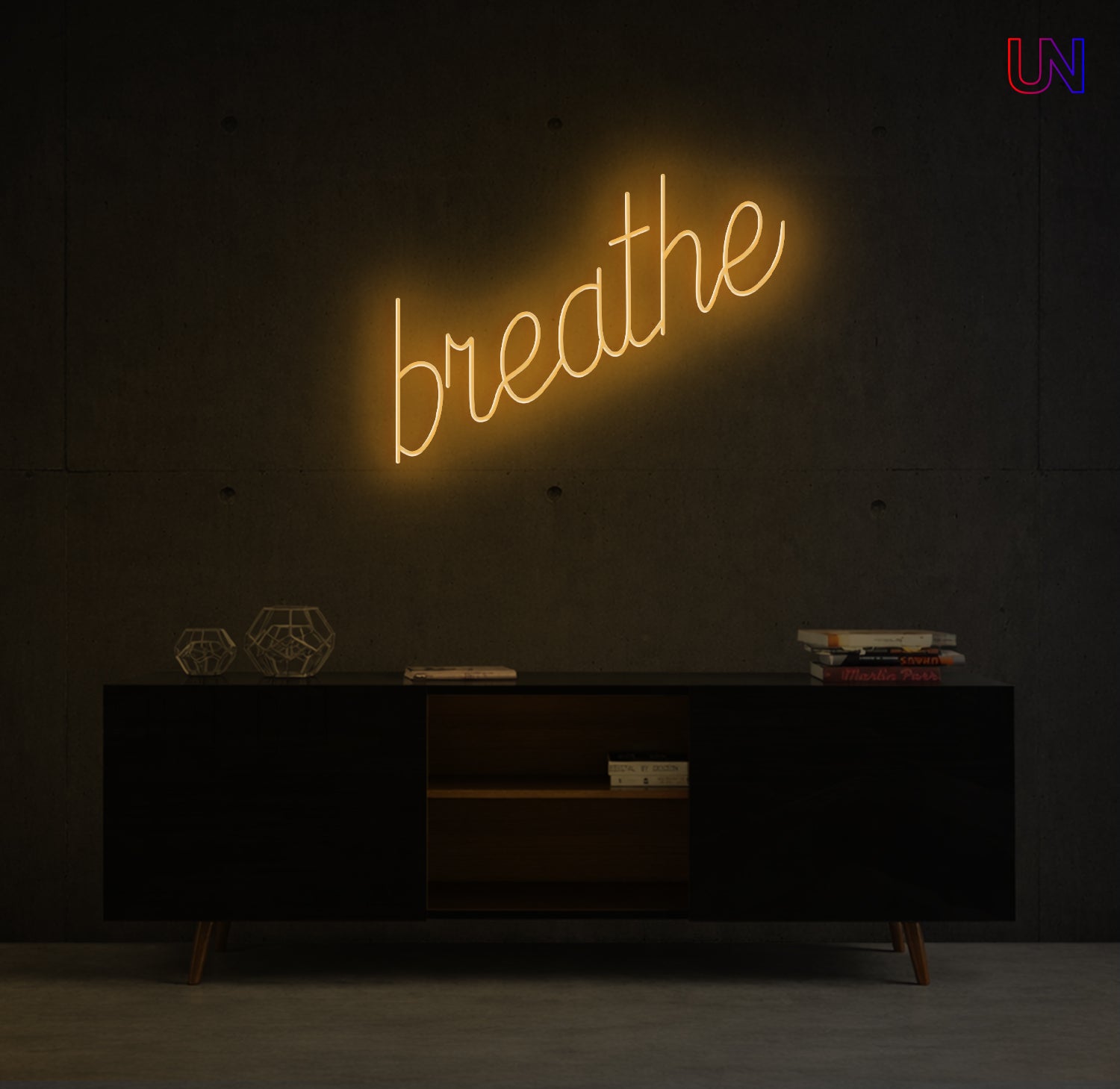 Breathe Neon Sign – Relaxing Bedroom & Wellness Custom Neon Wall Light