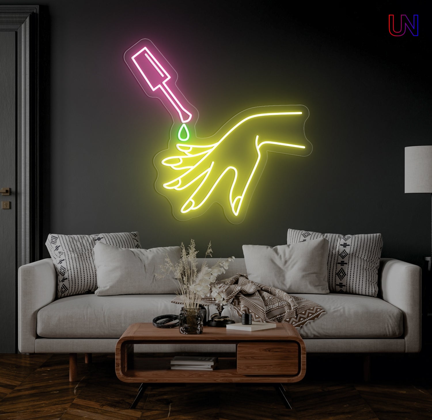 Hand painting nails Custom Neon Sign