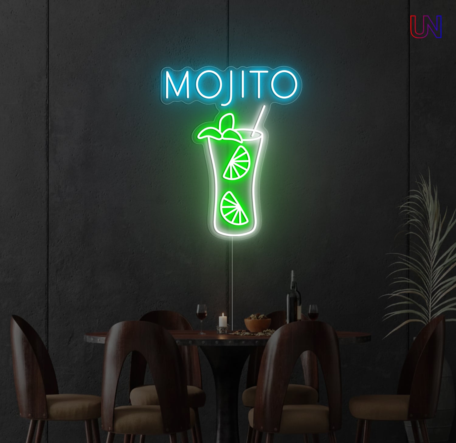 Mojito Neon Sign – Cocktail Bar LED Neon Light | Custom Neon Drink Sign