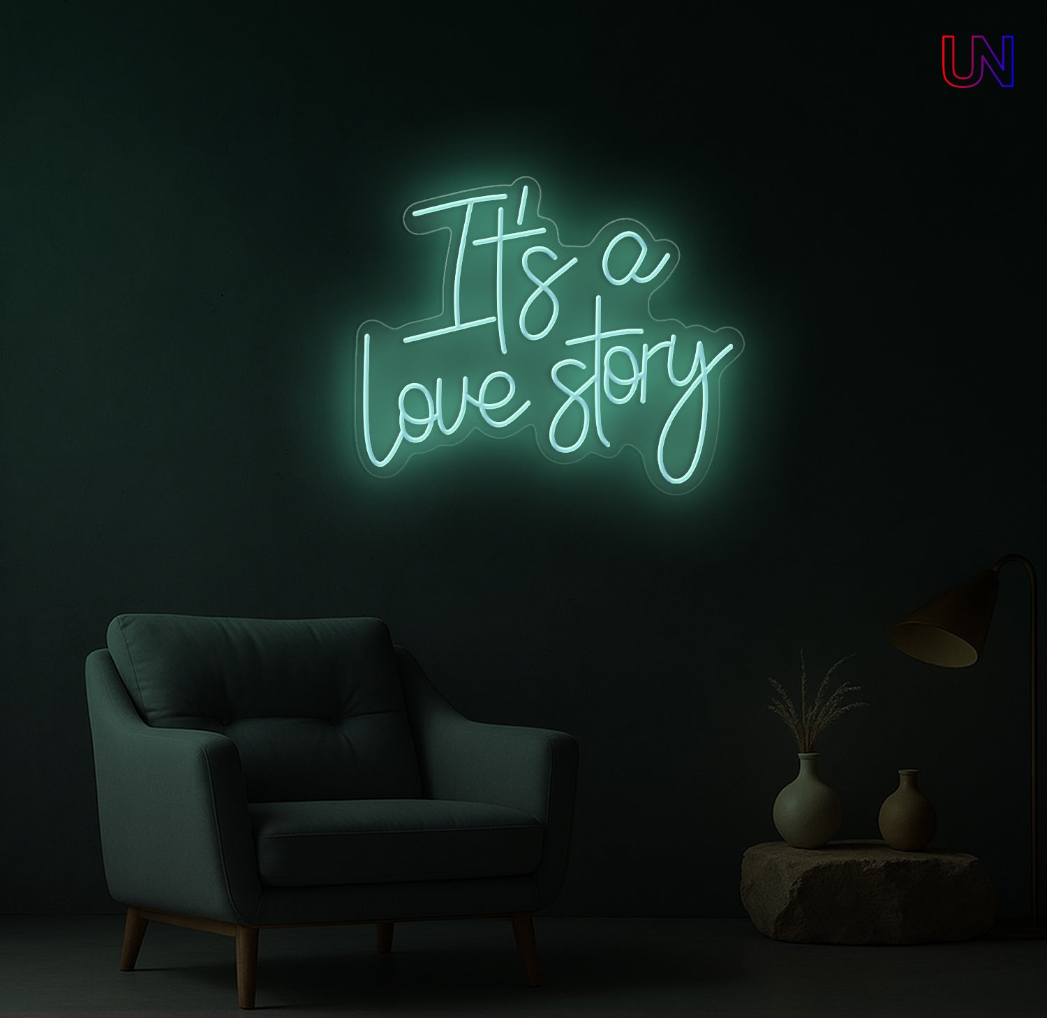 It's a Love Story Neon Sign – Romantic Wedding & Bedroom Custom Neon Light