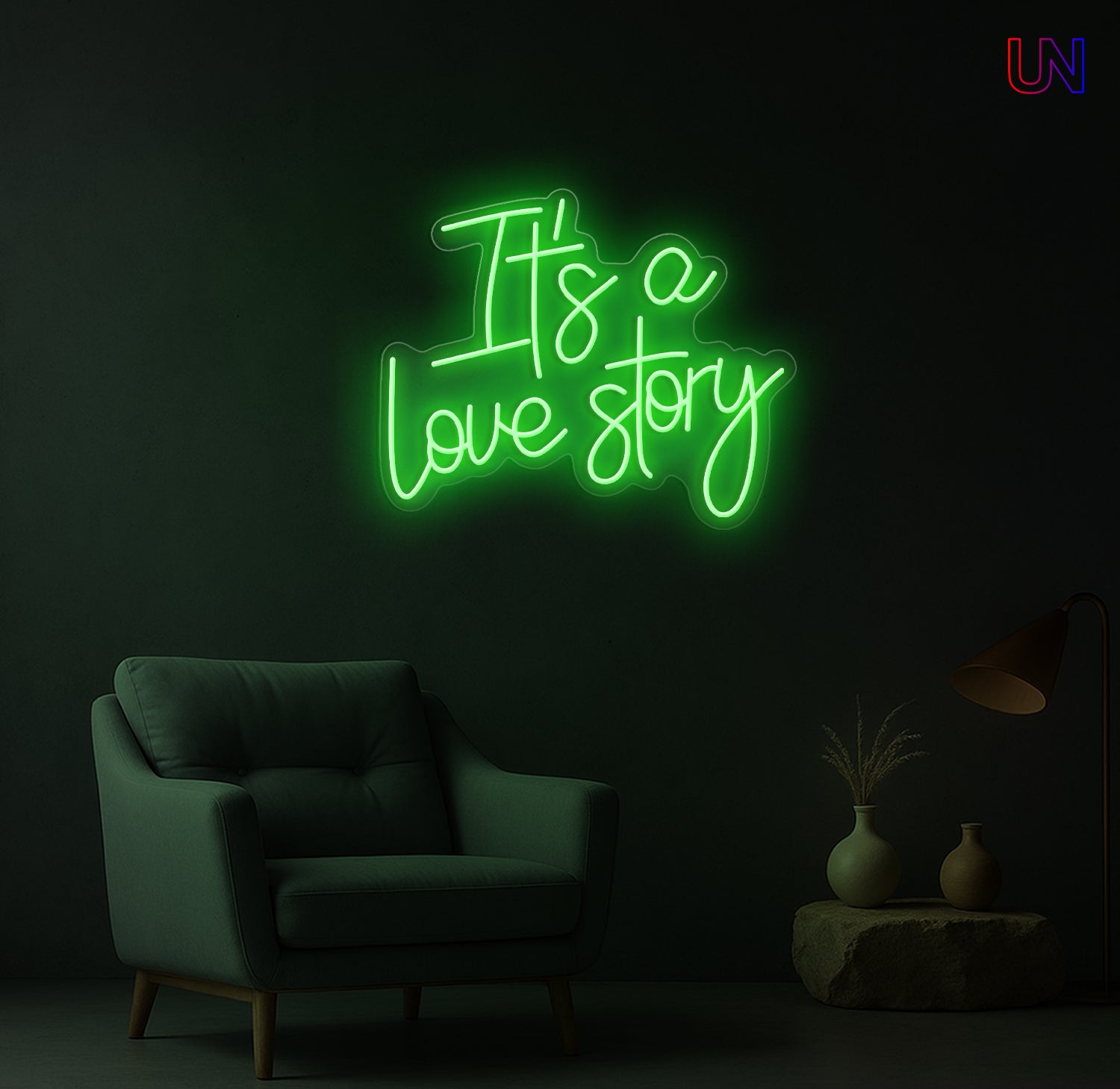 It's a Love Story Neon Sign – Romantic Wedding & Bedroom Custom Neon Light