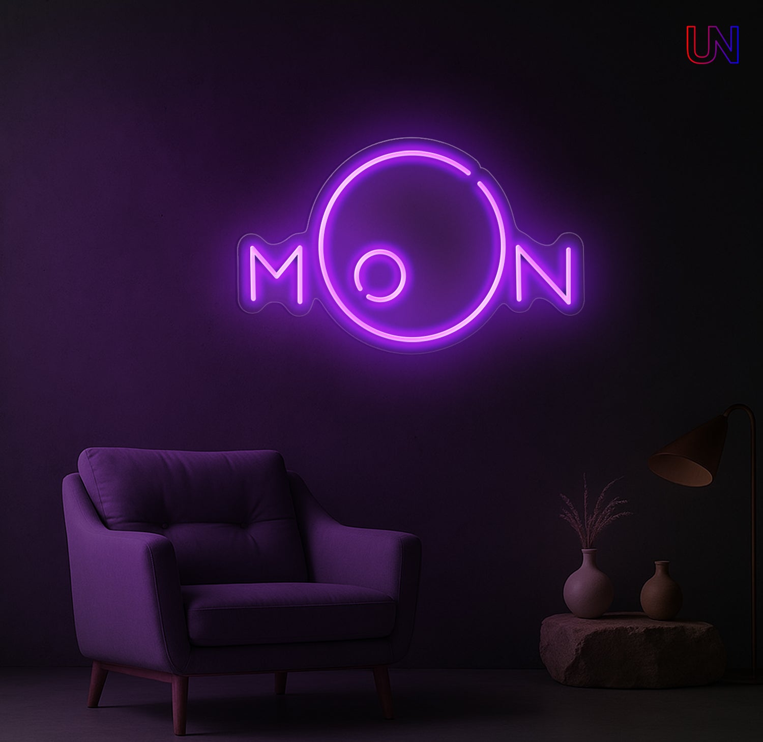Moon Neon Sign | Aesthetic Custom Neon Sign for Wall Decor