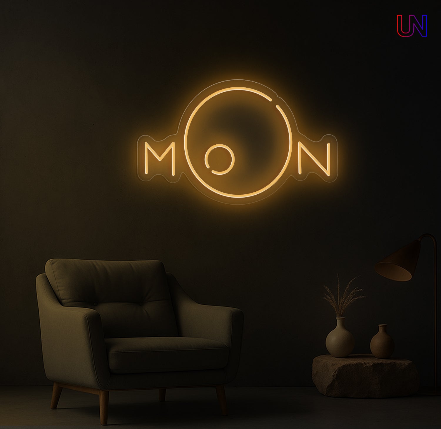 Moon Neon Sign | Aesthetic Custom Neon Sign for Wall Decor