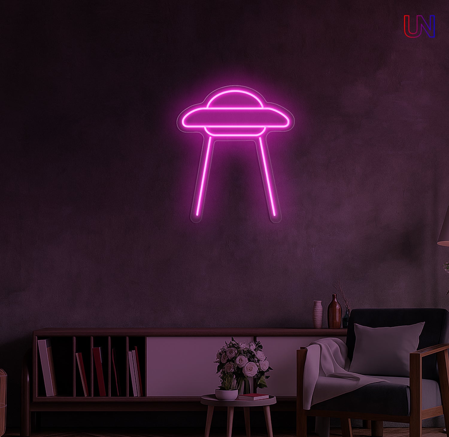 UFO Neon Sign | Space-Themed Custom Neon Sign