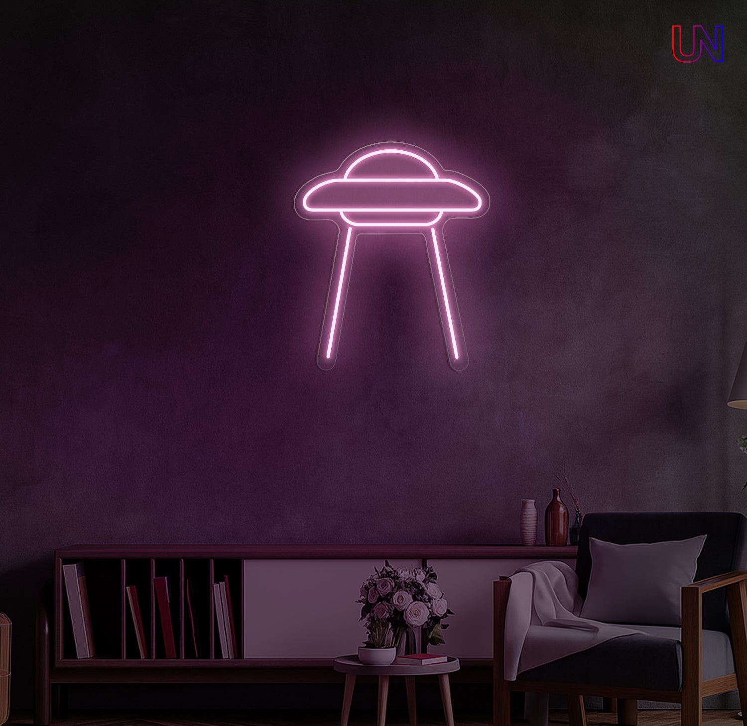UFO Neon Sign | Space-Themed Custom Neon Sign