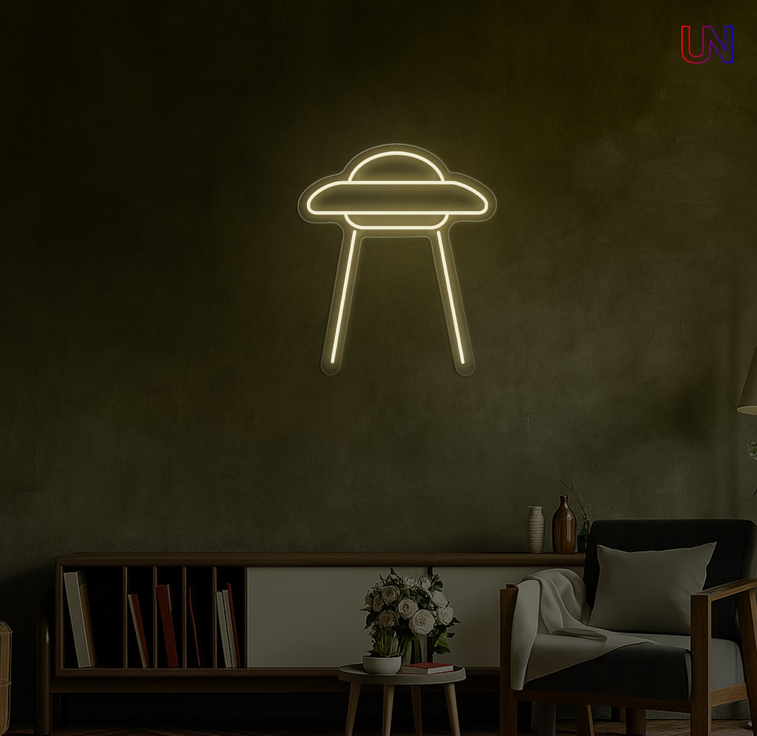UFO Neon Sign | Space-Themed Custom Neon Sign
