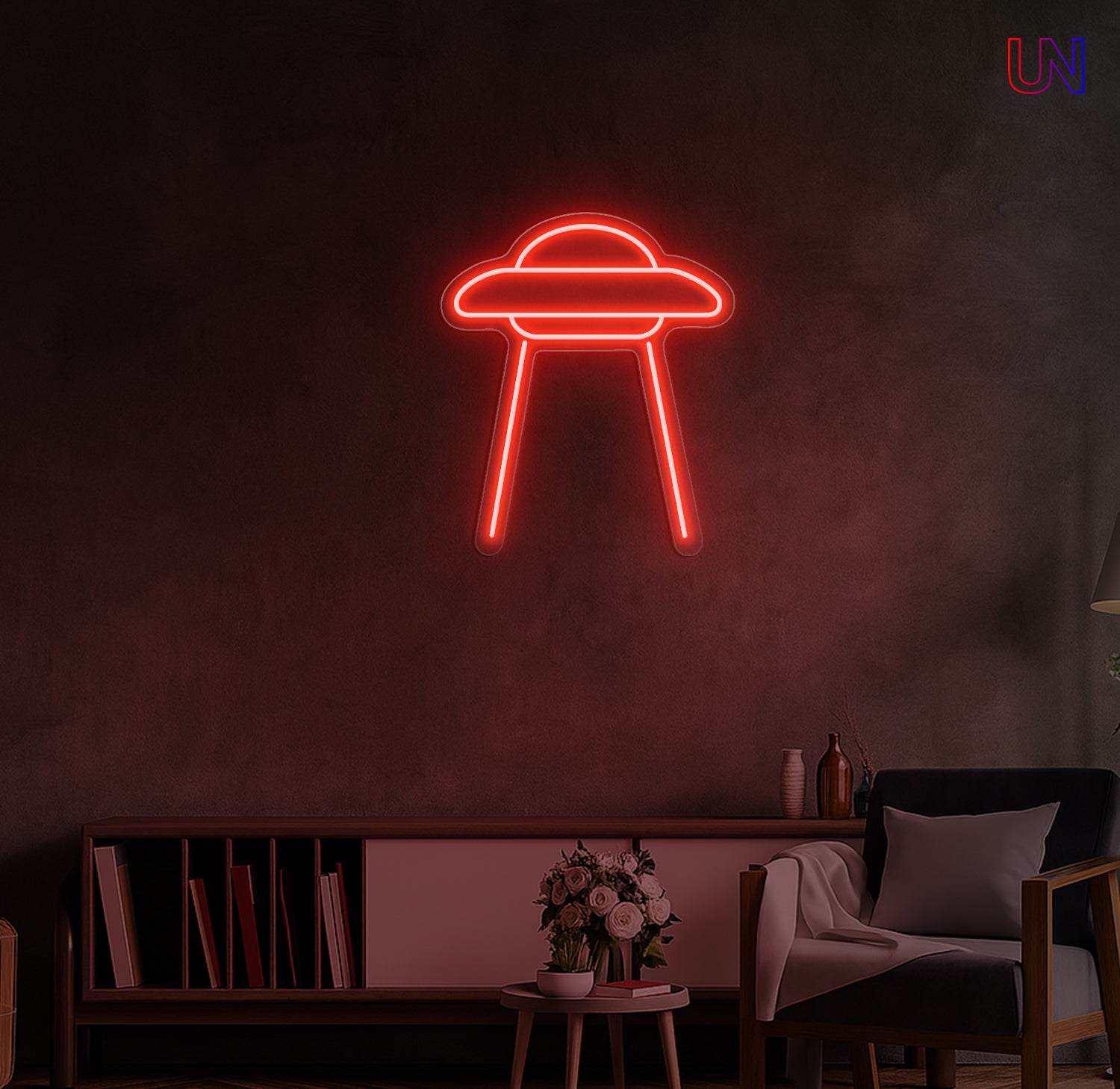 UFO Neon Sign | Space-Themed Custom Neon Sign