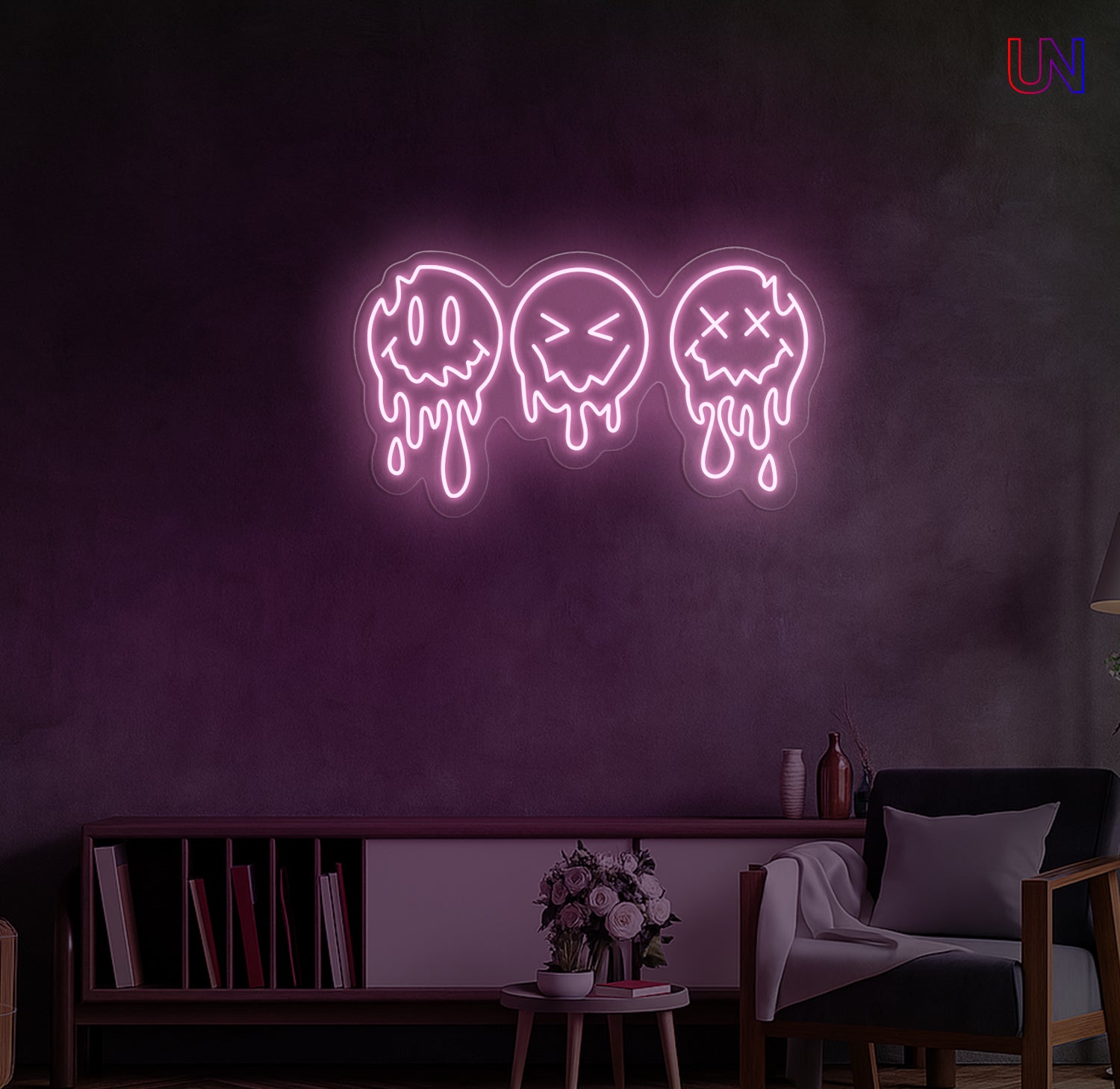 Dripping Faces Neon Sign | Artistic LED Custom Neon Sign