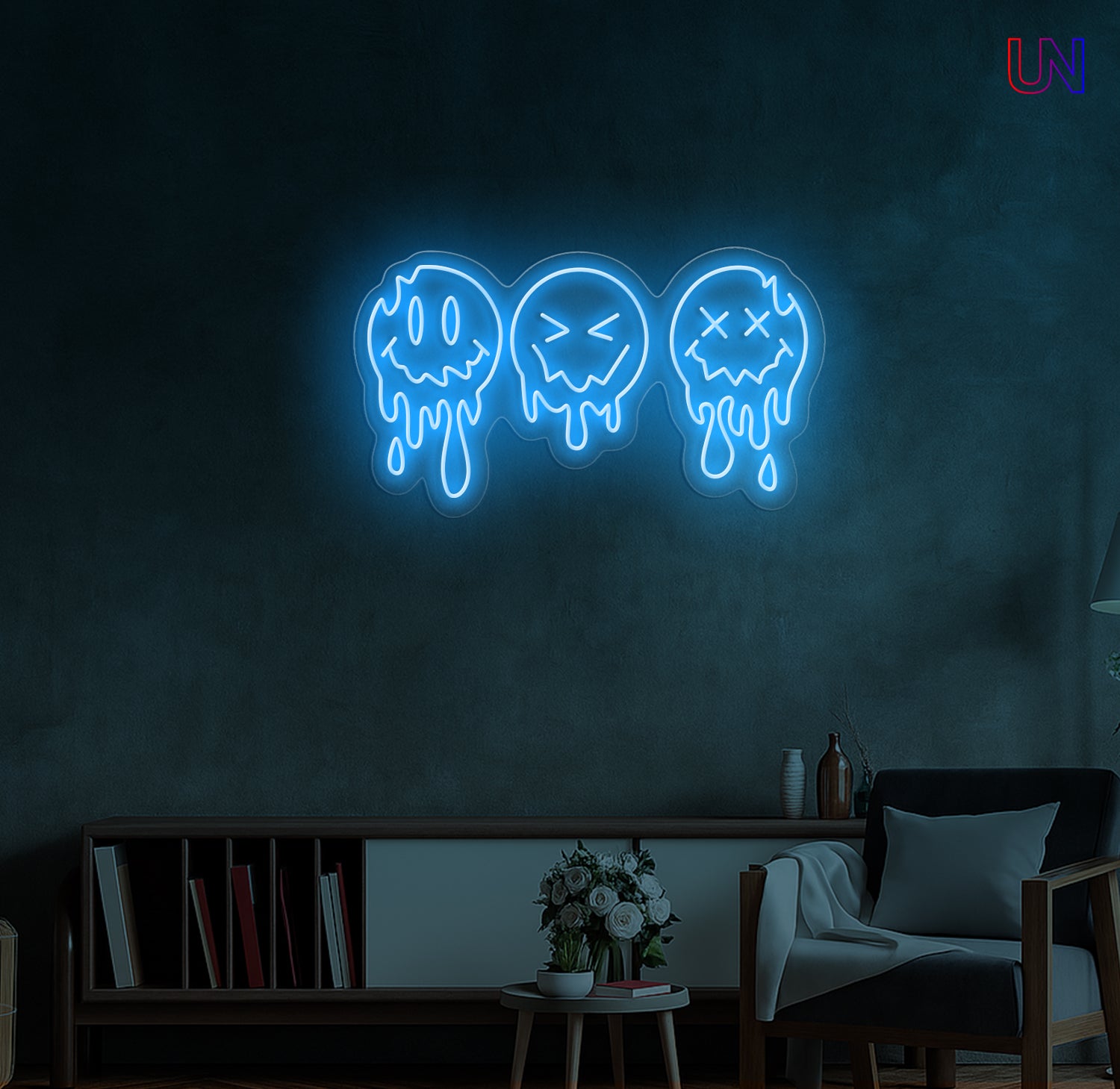 Dripping Faces Neon Sign | Artistic LED Custom Neon Sign