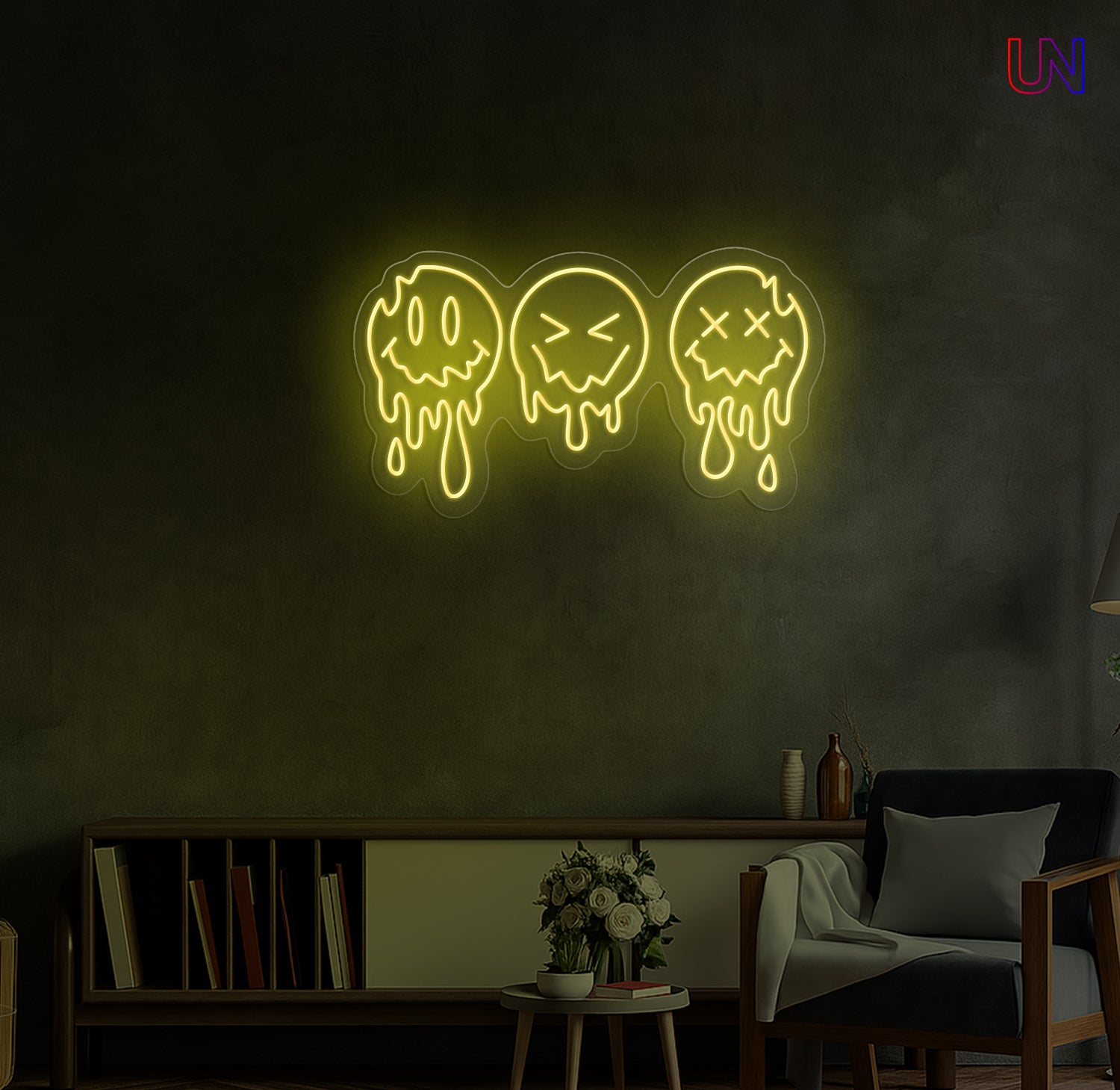 Dripping Faces Neon Sign | Artistic LED Custom Neon Sign