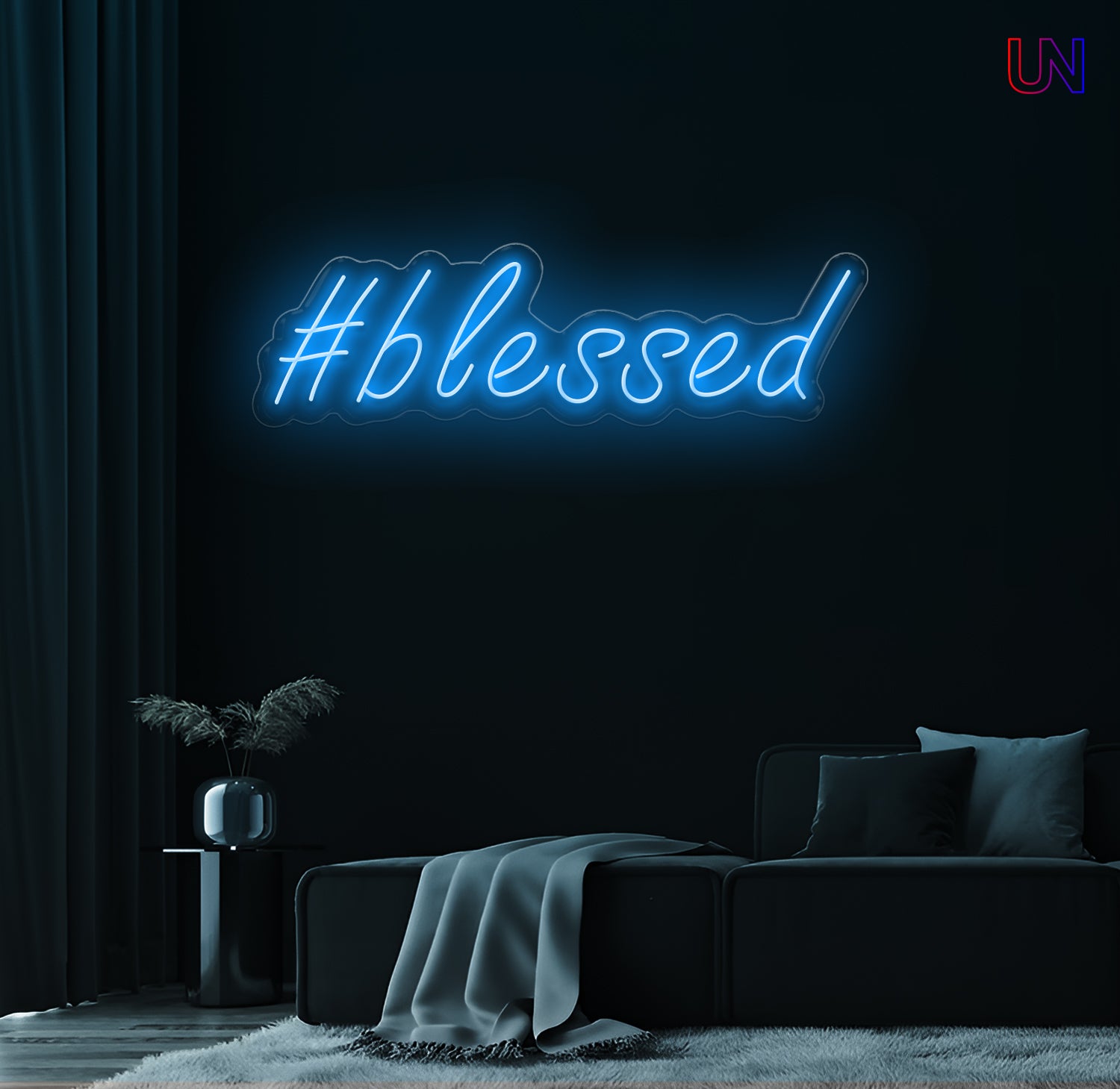Get the #Blessed custom neon sign – a modern LED neon sign that’s perfect for bedrooms, content spaces, or influencer walls. Bright, bold, and full of gratitude.