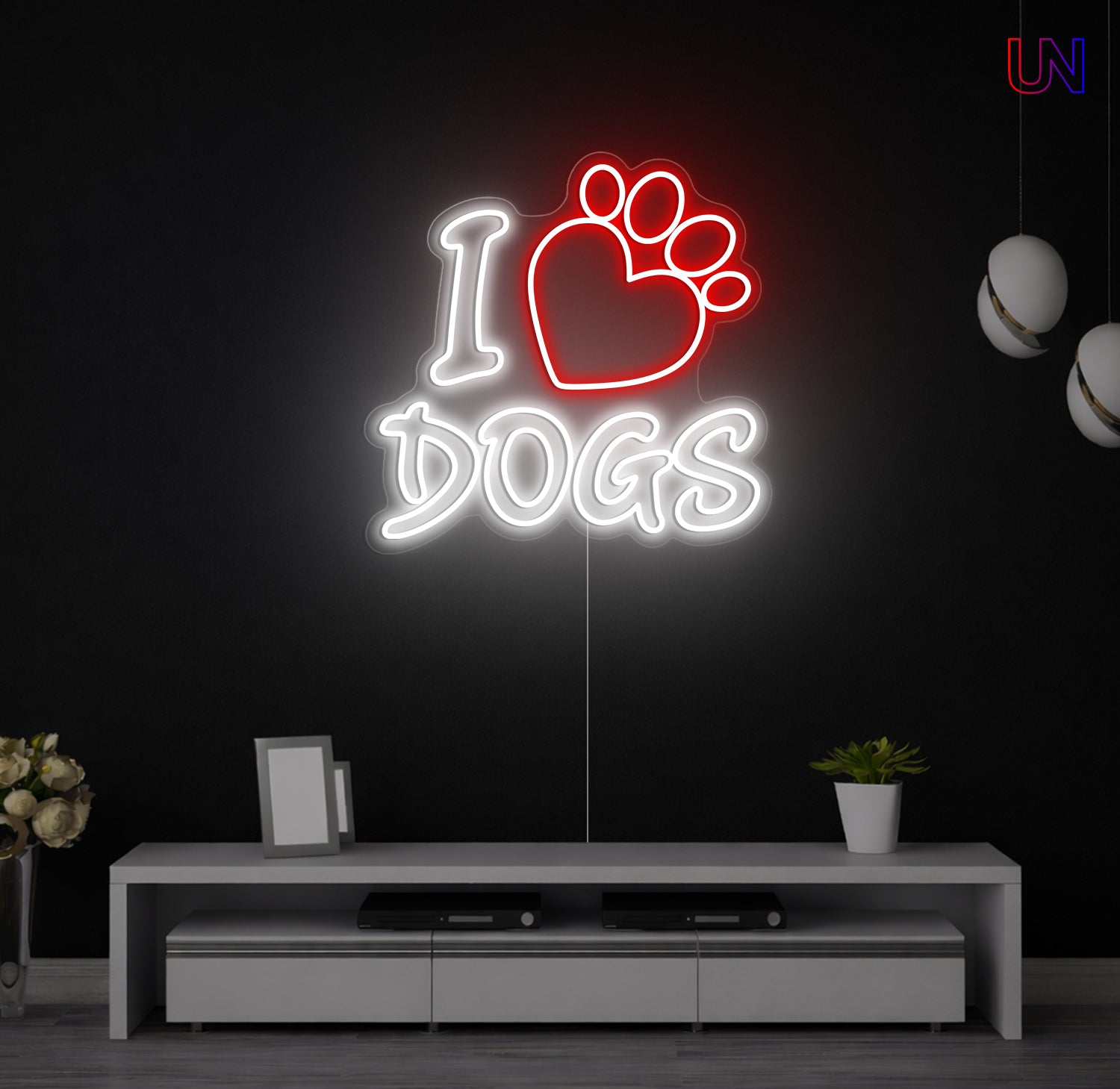 I Love Dogs neon sign LED custom neon wall light for dog lovers and pet shop décor