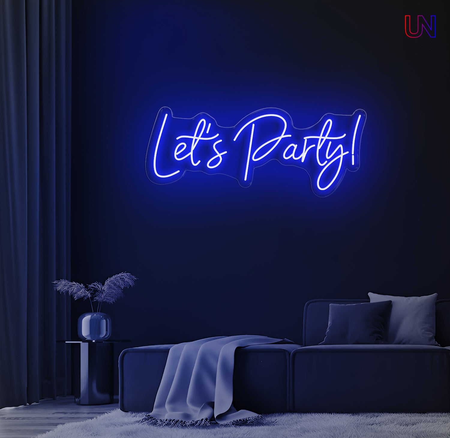 Custom “Let’s Party” neon sign wall decor for events, birthday parties, and celebration backdrops