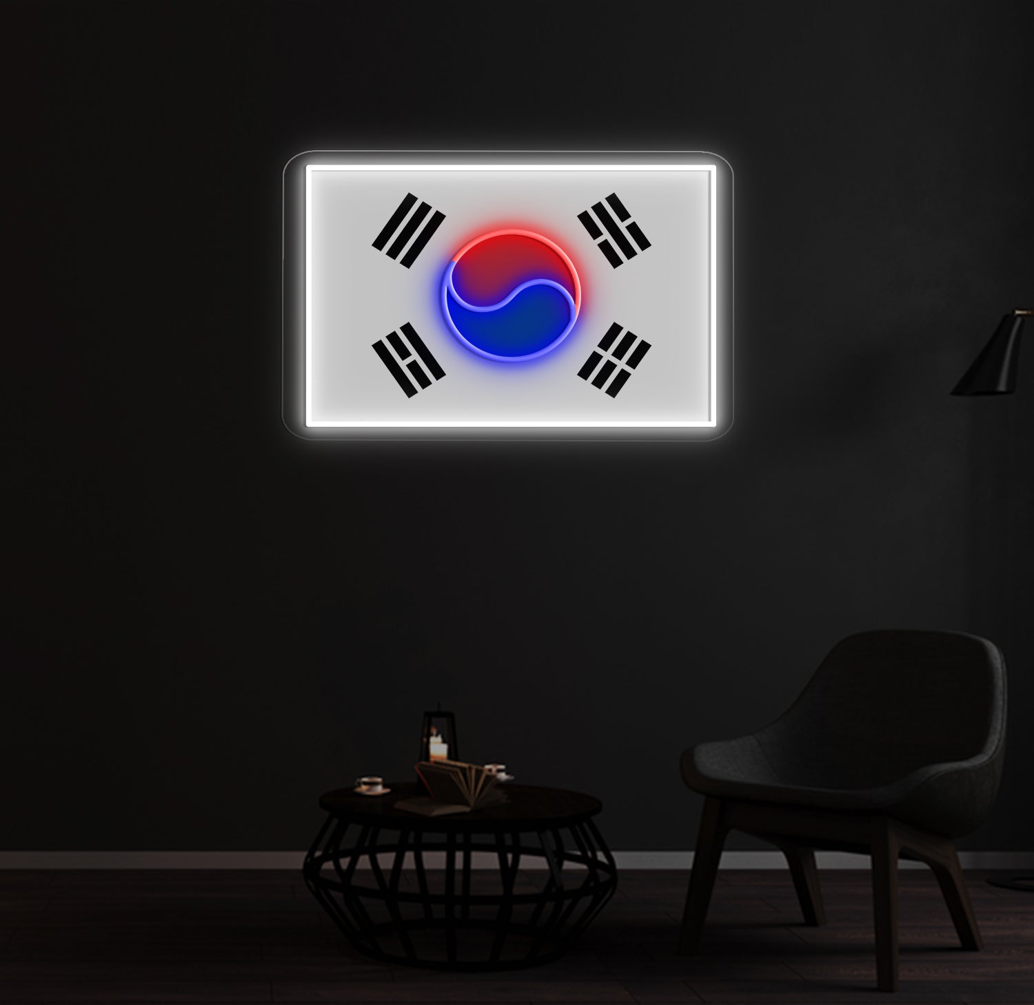 South Korea Flag Neon Sign