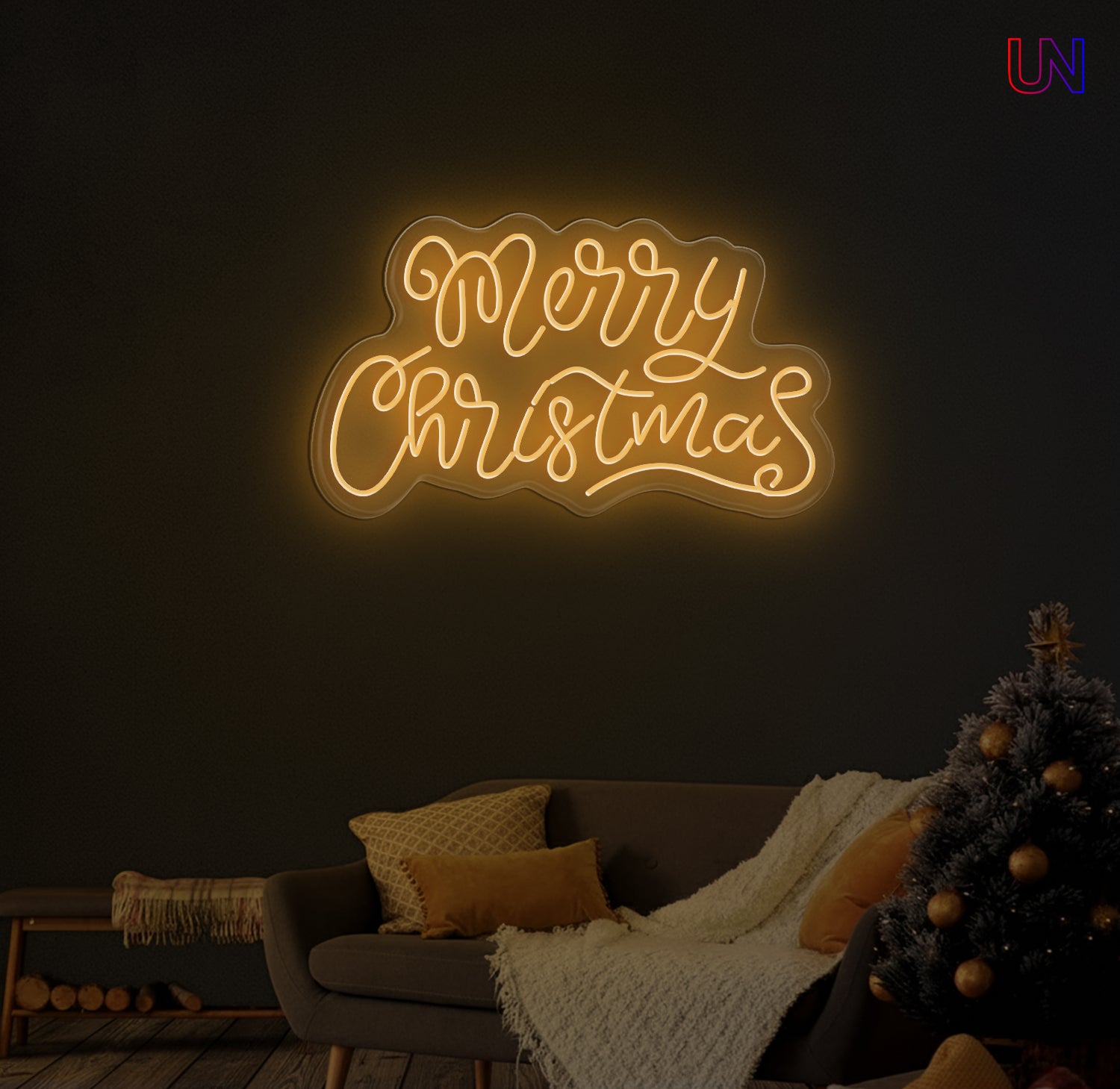 Merry Christmas Neon Sign – Holiday LED Wall Light for Home & Events