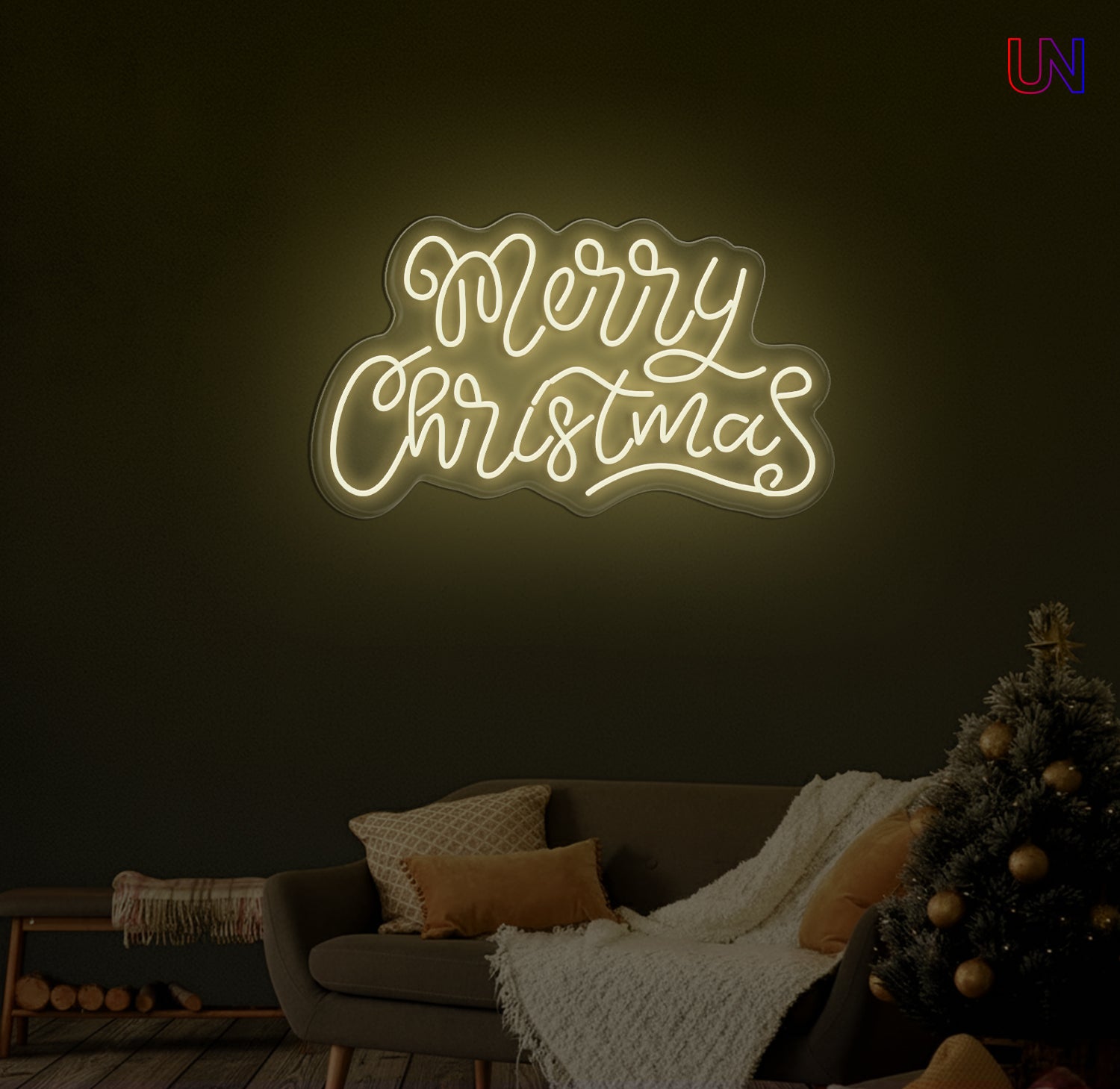 Merry Christmas Neon Sign – Holiday LED Wall Light for Home & Events