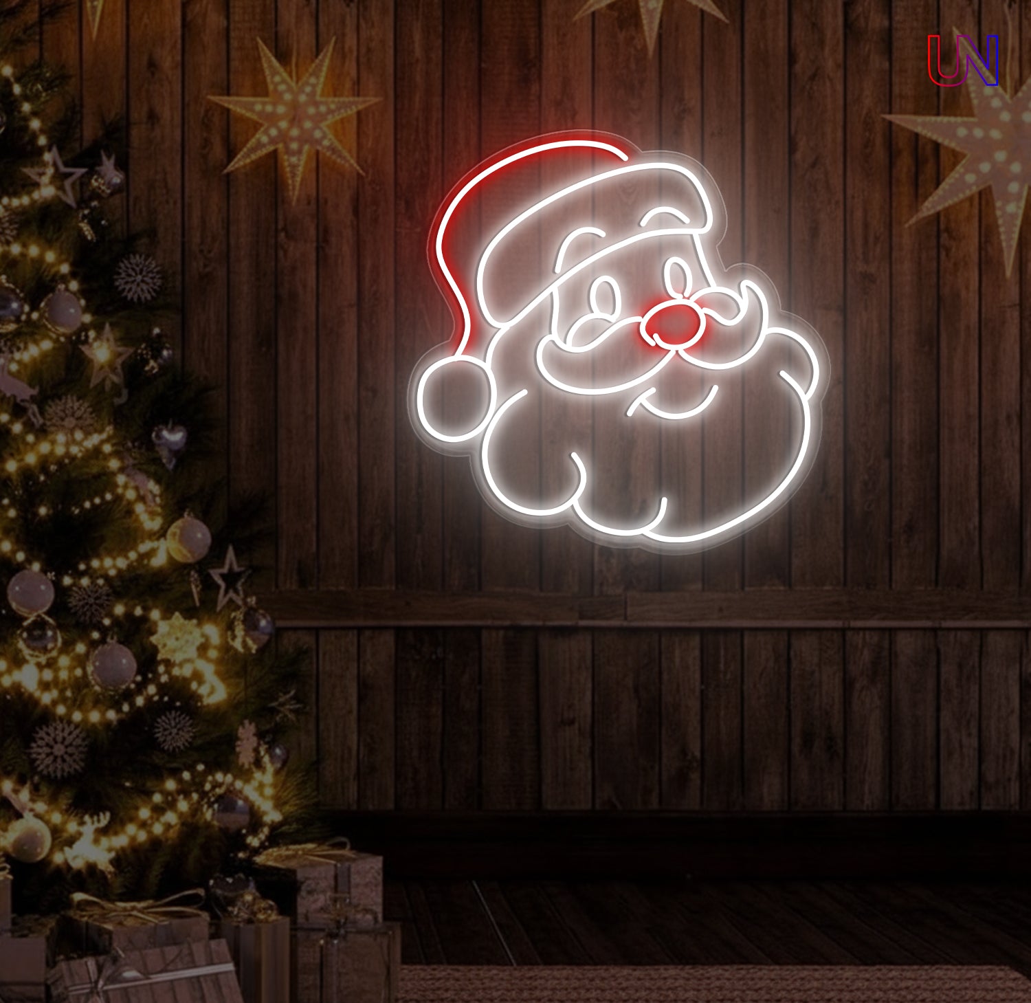 Festive Santa Face neon sign Perfect for Christmas décor, parties, and holiday gifting. Bright, safe, and ready to hang LED custom neon.