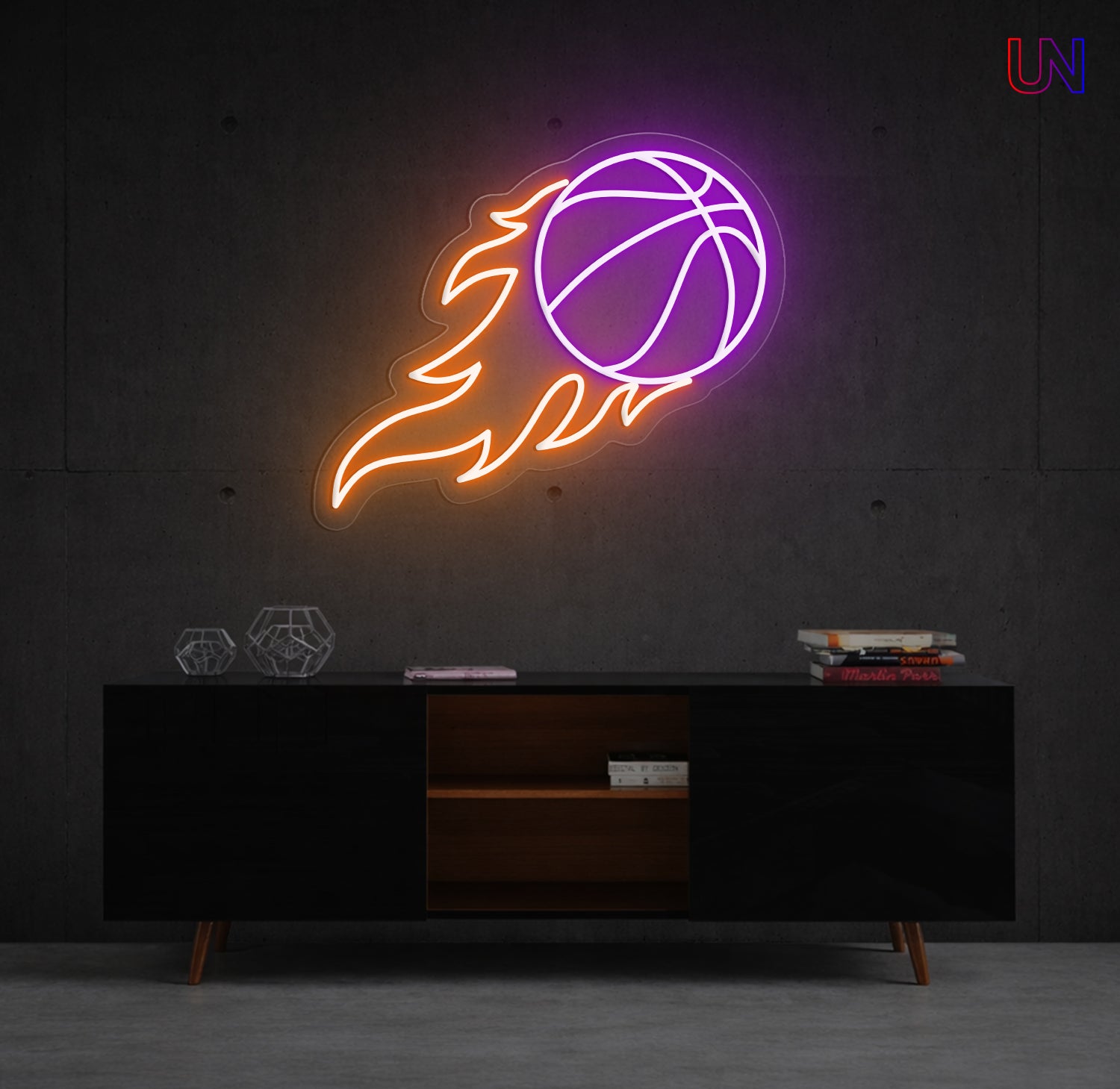 Flaming Basket Custom Neon Sign