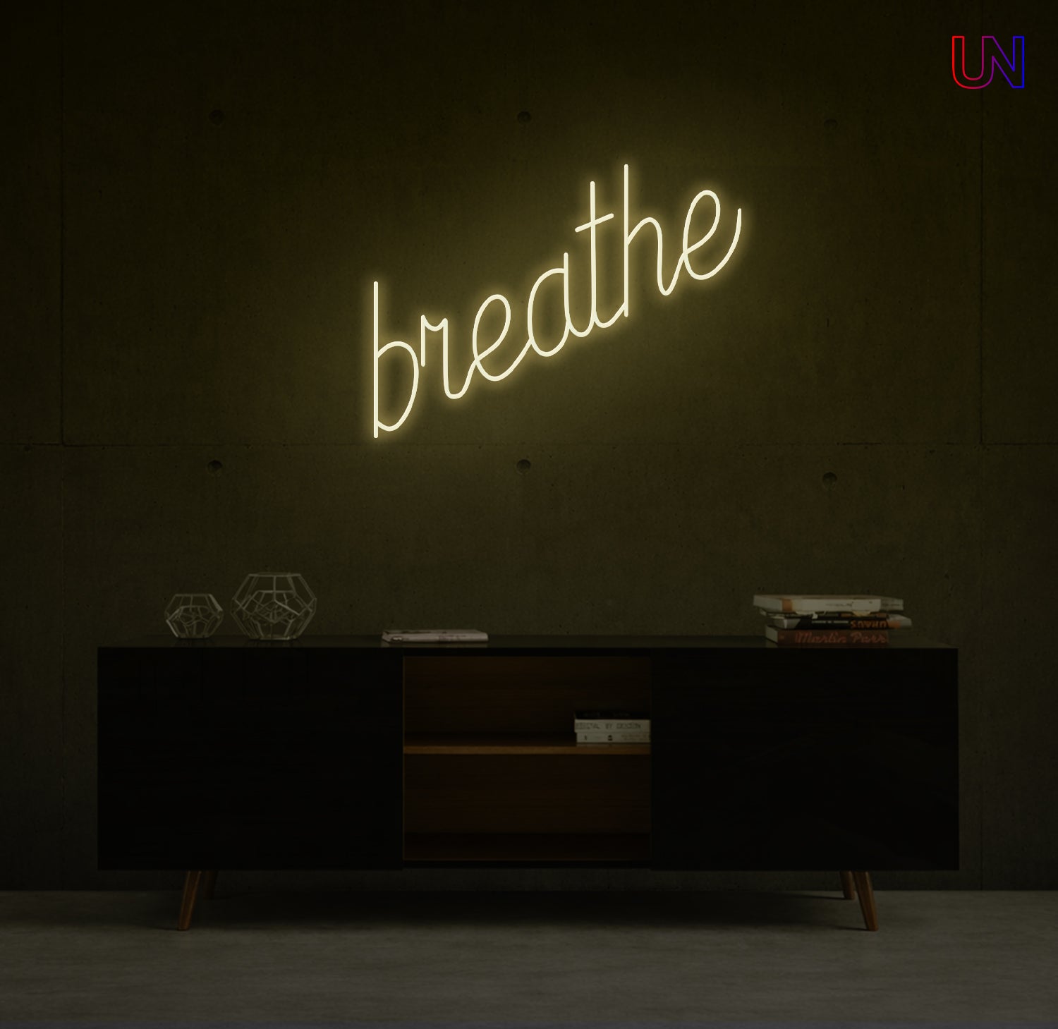 Breathe Neon Sign – Relaxing Bedroom & Wellness Custom Neon Wall Light