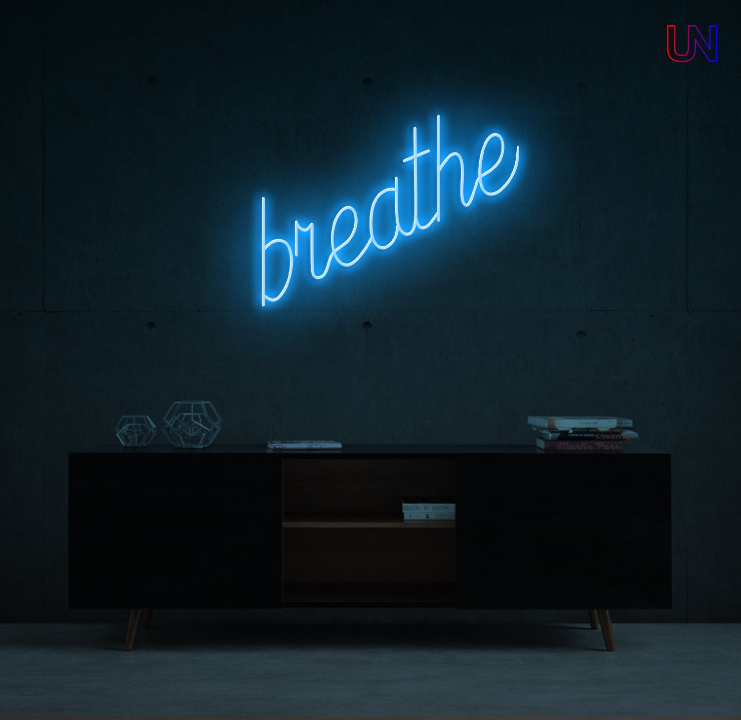 Breathe Neon Sign – Relaxing Bedroom & Wellness Custom Neon Wall Light