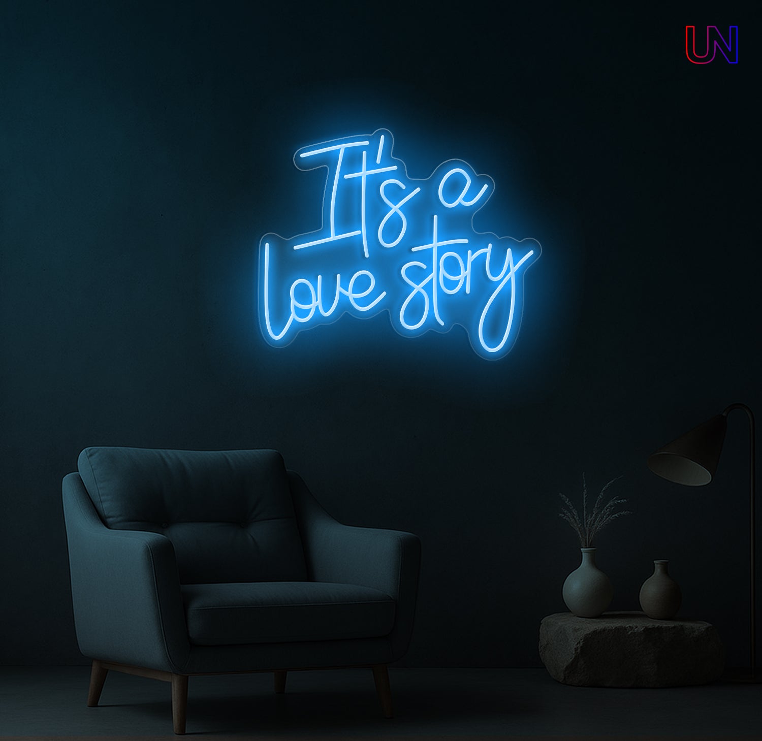 It's a Love Story Neon Sign – Romantic Wedding & Bedroom Custom Neon Light