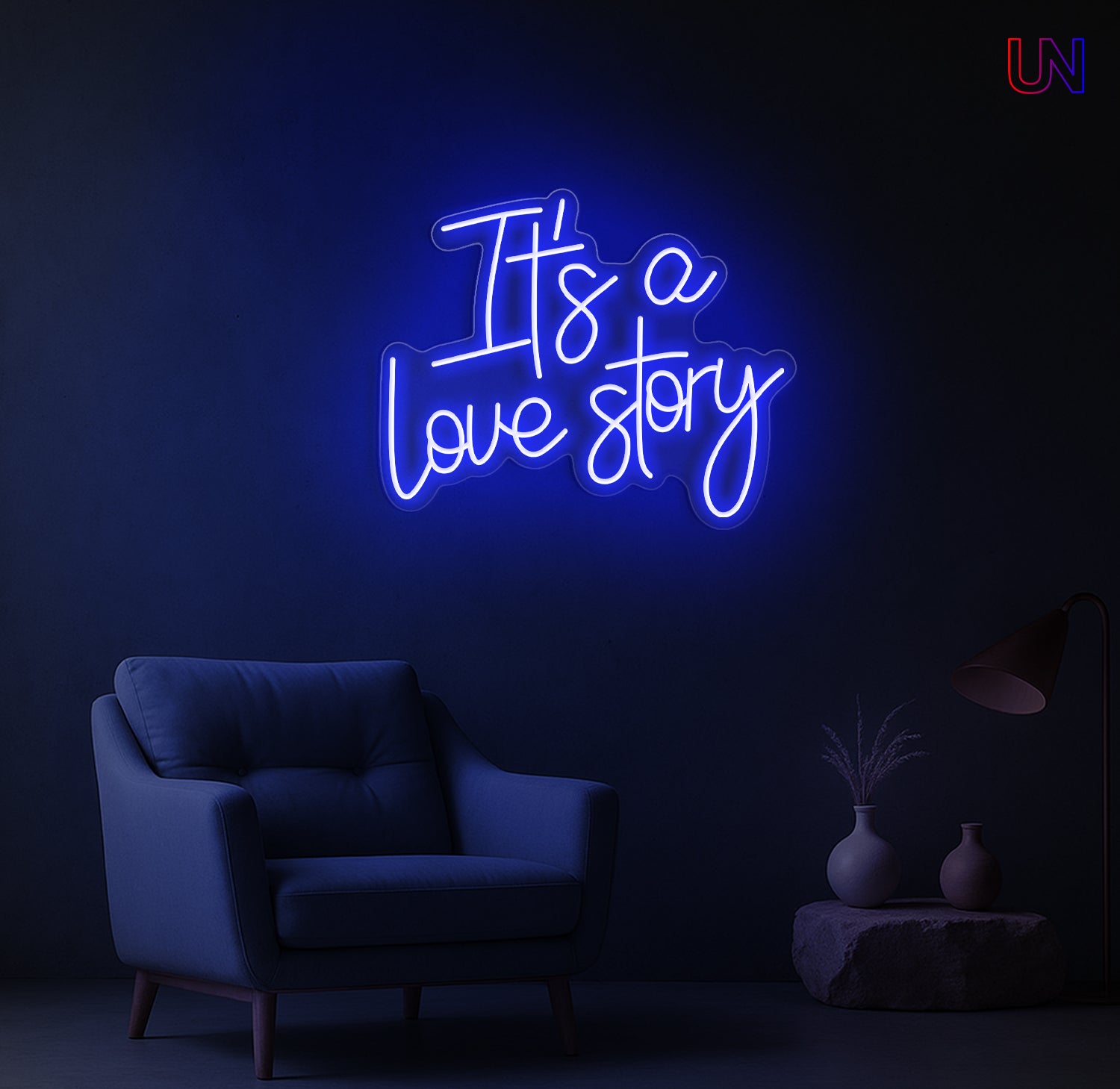 It's a Love Story Neon Sign – Romantic Wedding & Bedroom Custom Neon Light