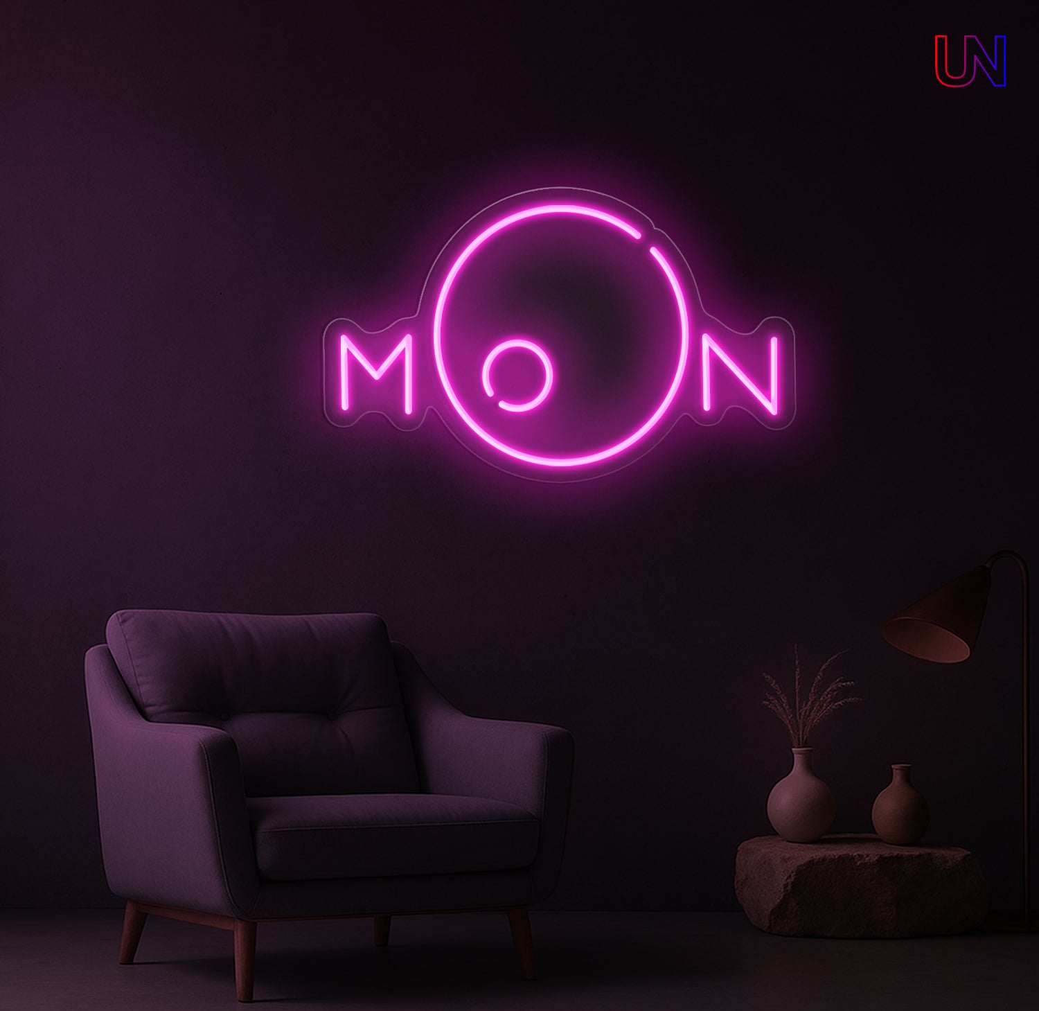 Moon Neon Sign | Aesthetic Custom Neon Sign for Wall Decor
