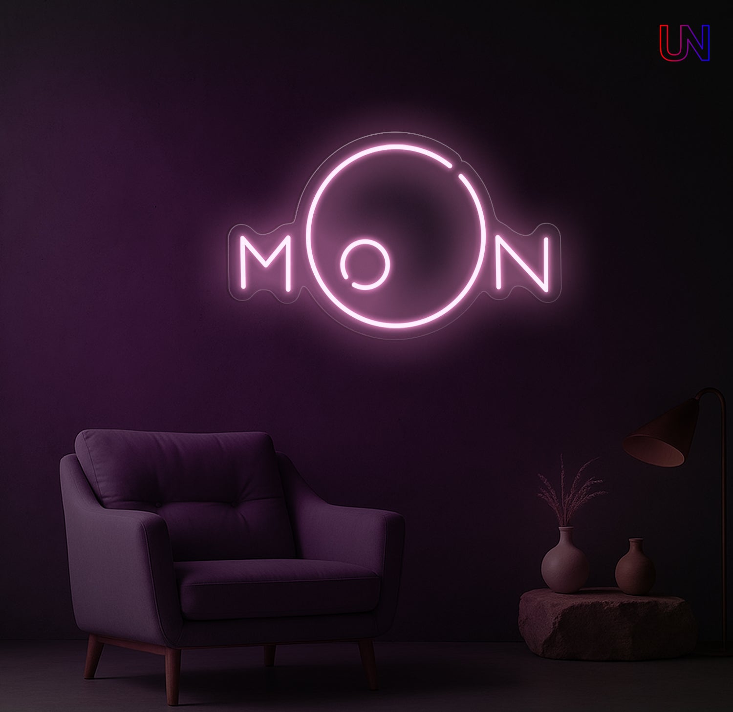 Moon Neon Sign | Aesthetic Custom Neon Sign for Wall Decor