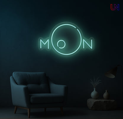 Moon Neon Sign | Aesthetic Custom Neon Sign for Wall Decor