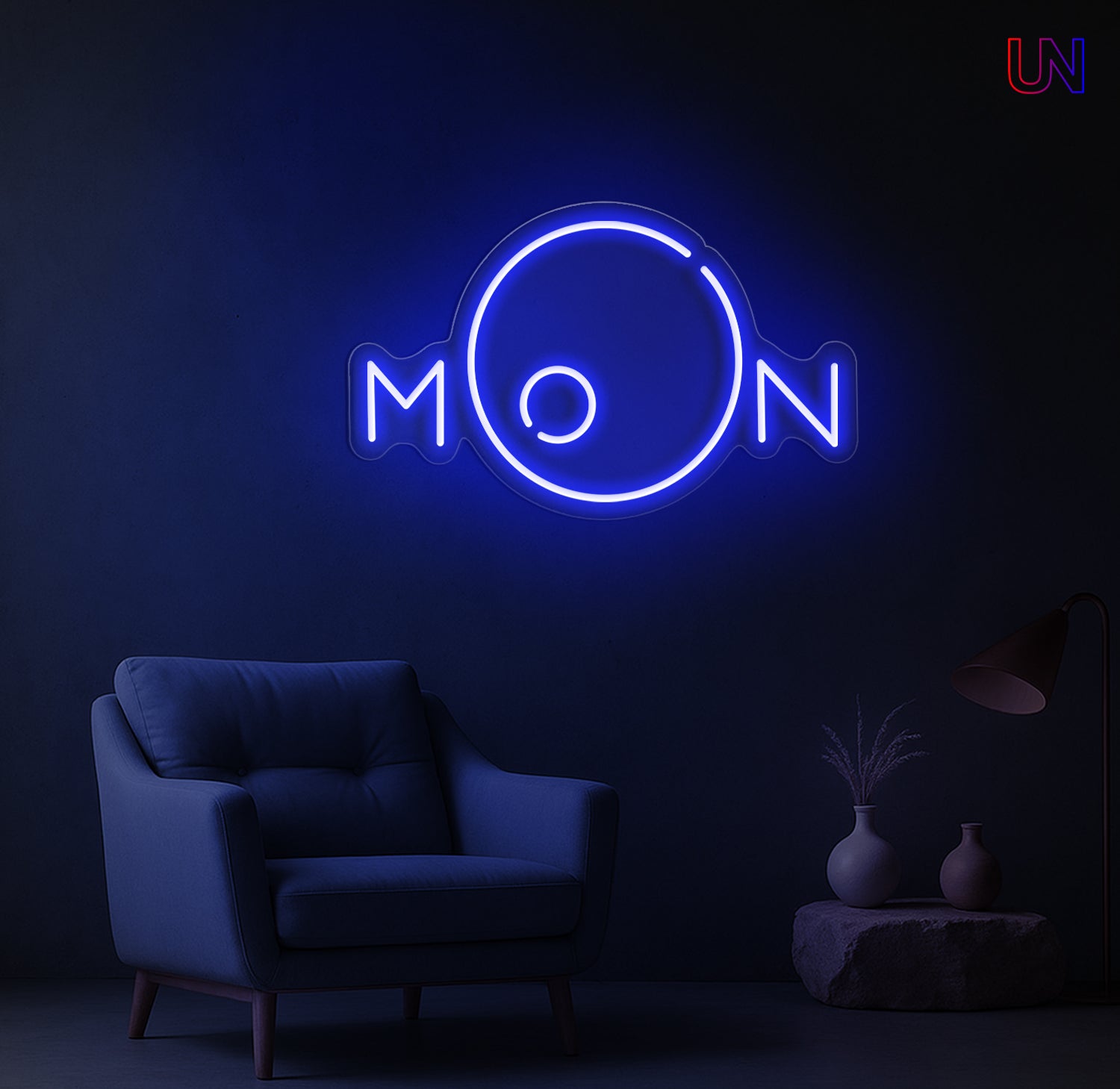 Moon Neon Sign | Aesthetic Custom Neon Sign for Wall Decor