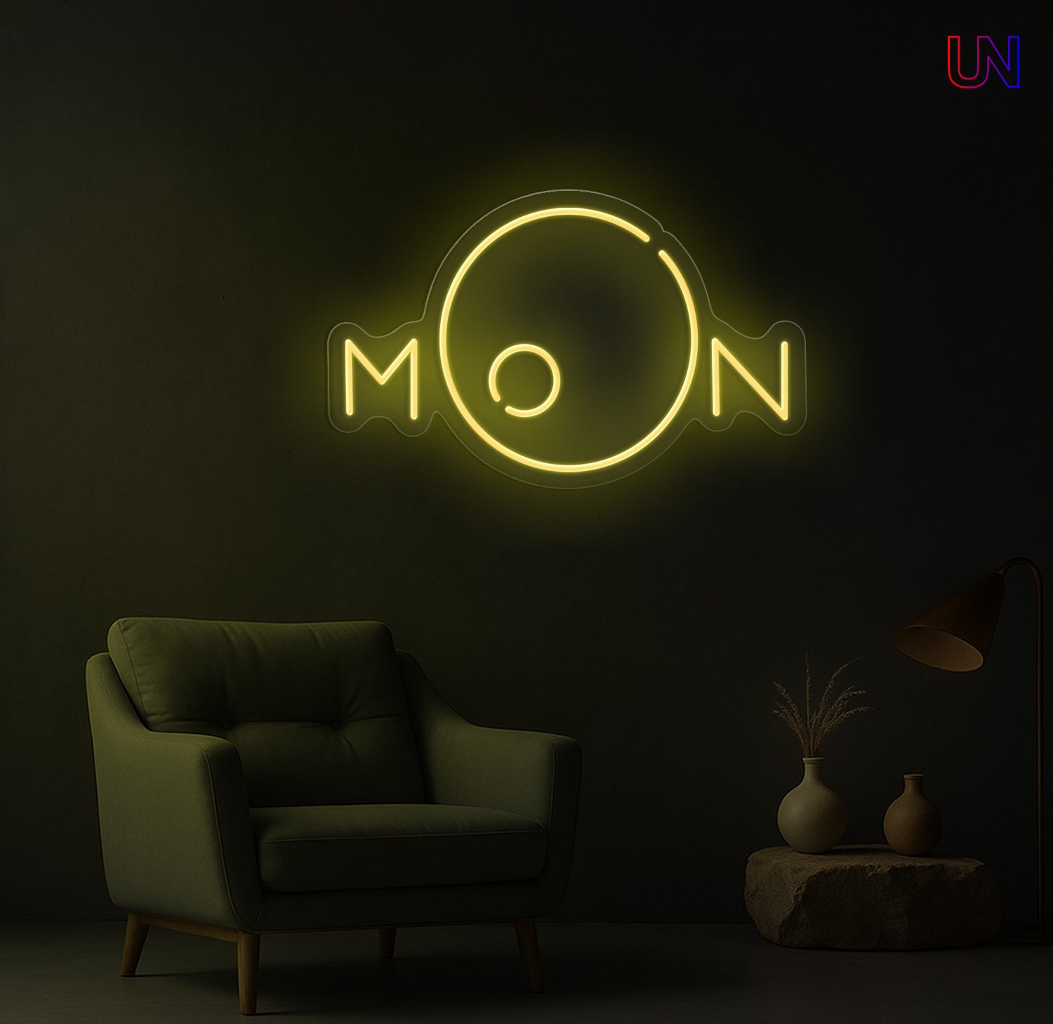 Moon Neon Sign | Aesthetic Custom Neon Sign for Wall Decor