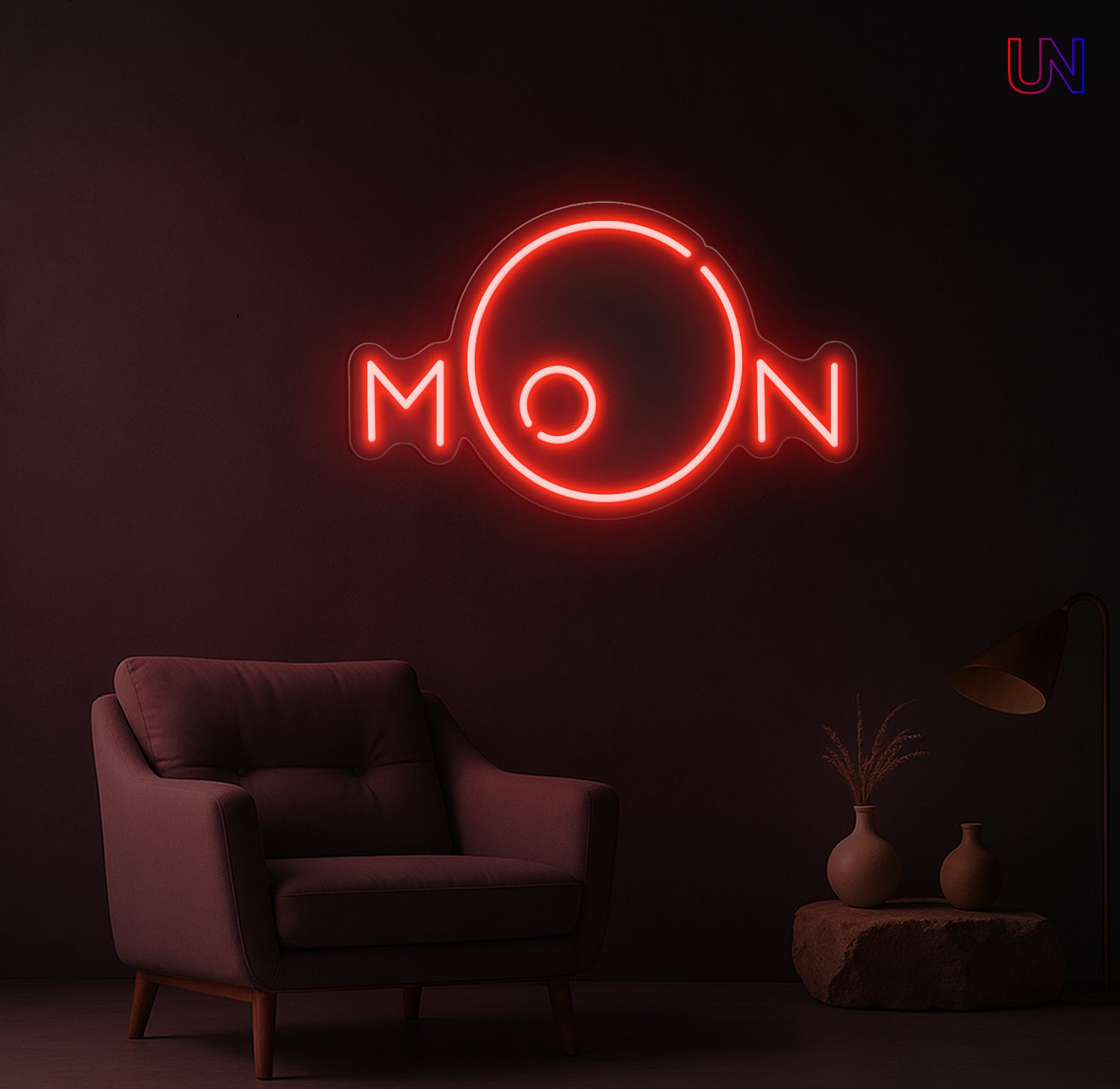 Moon Neon Sign | Aesthetic Custom Neon Sign for Wall Decor