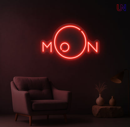 Moon Neon Sign | Aesthetic Custom Neon Sign for Wall Decor