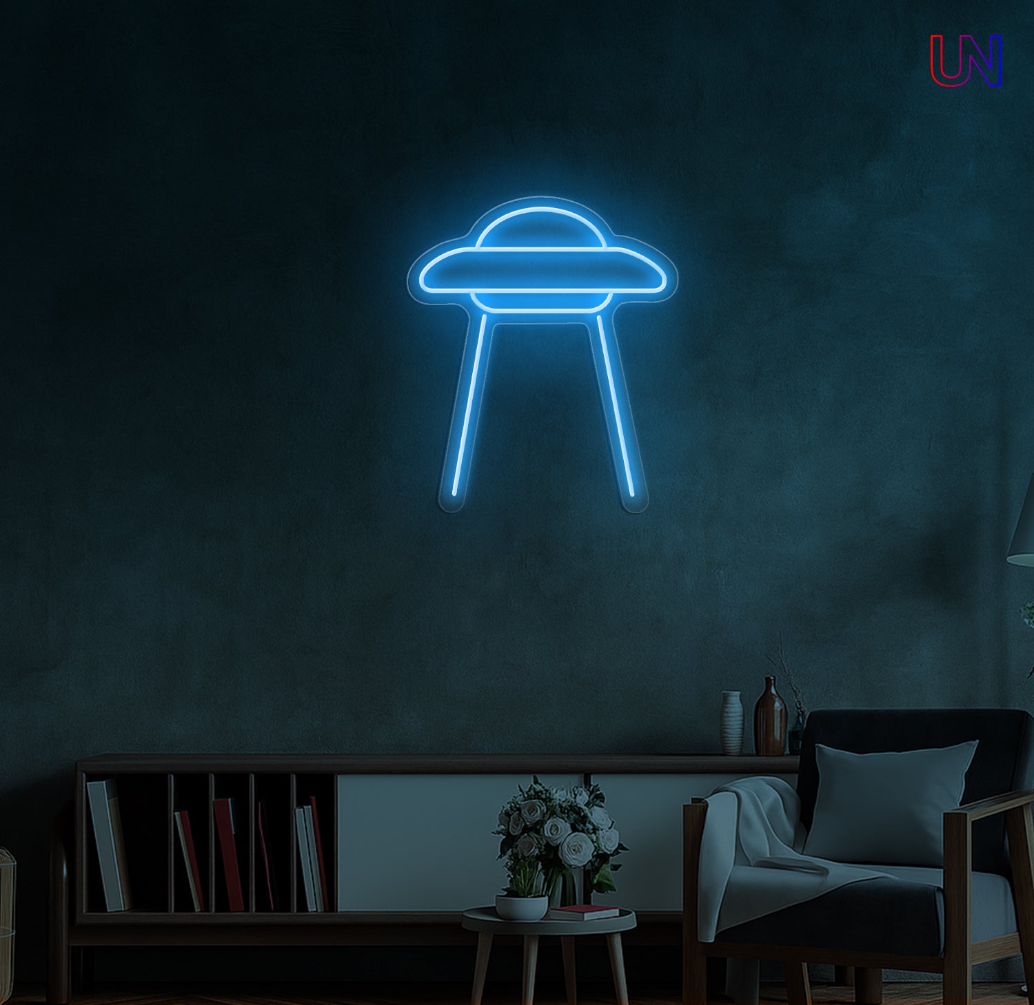 UFO Neon Sign | Space-Themed Custom Neon Sign