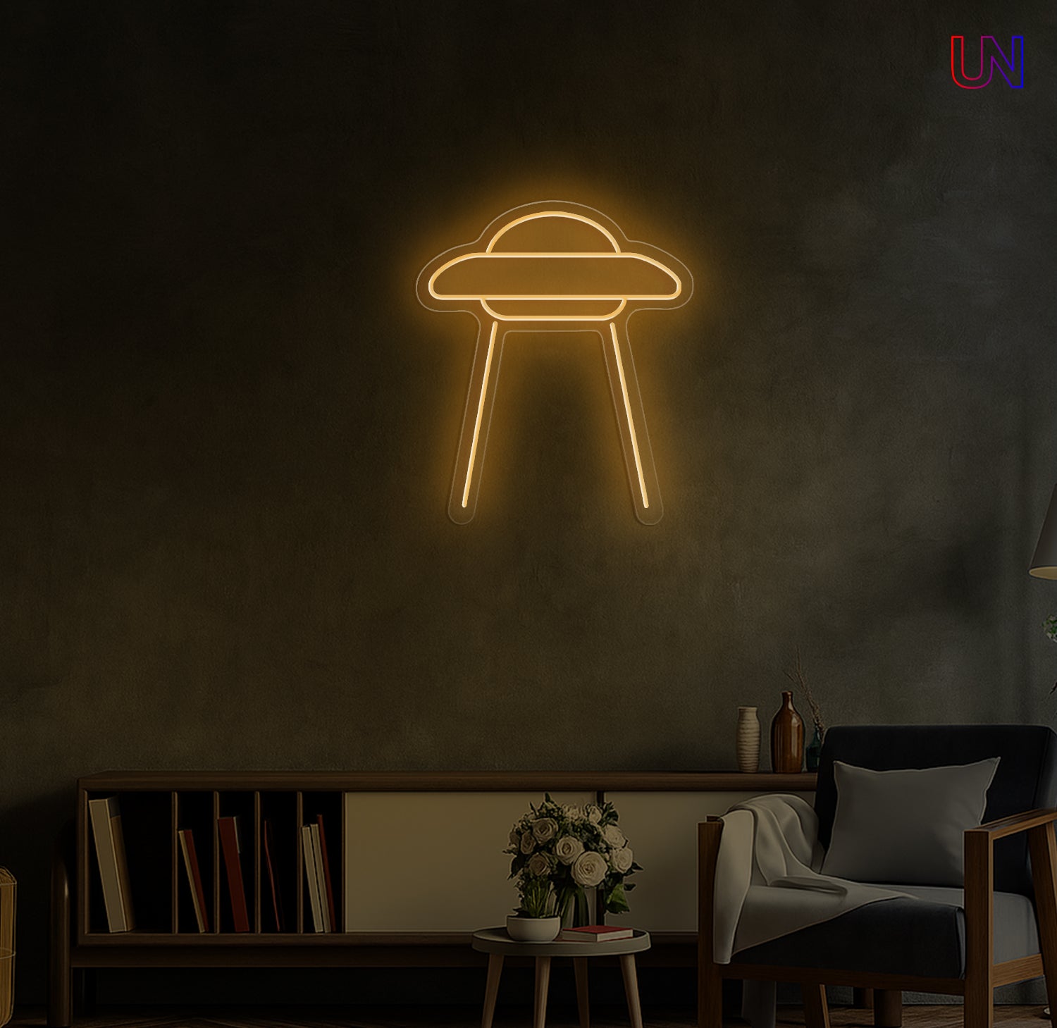 UFO Neon Sign | Space-Themed Custom Neon Sign