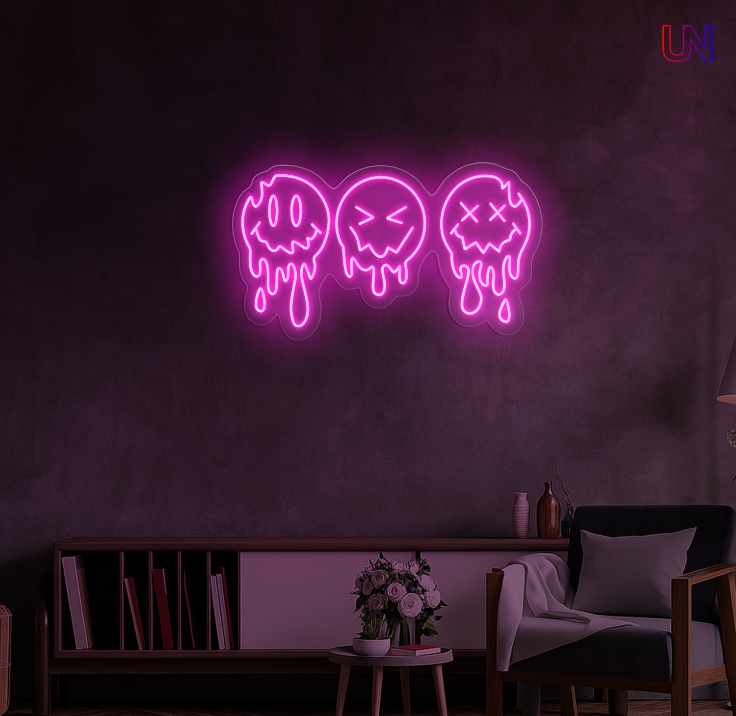 Dripping Faces Neon Sign | Artistic LED Custom Neon Sign