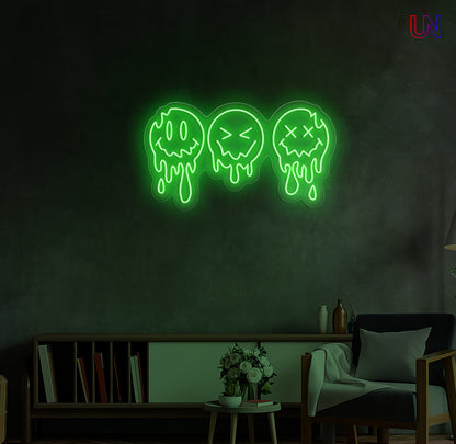 Dripping Faces Neon Sign | Artistic LED Custom Neon Sign