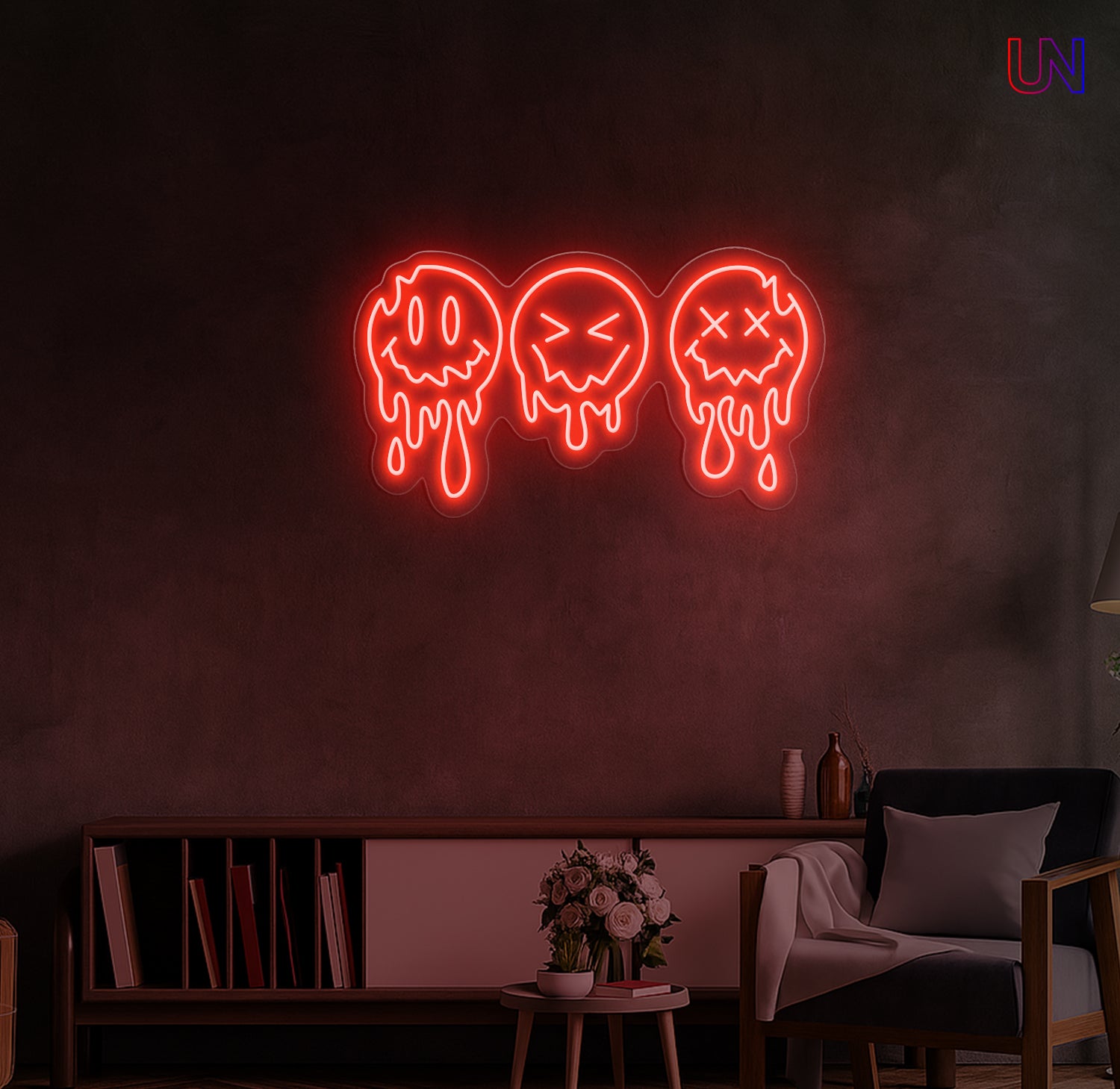Dripping Faces Neon Sign | Artistic LED Custom Neon Sign
