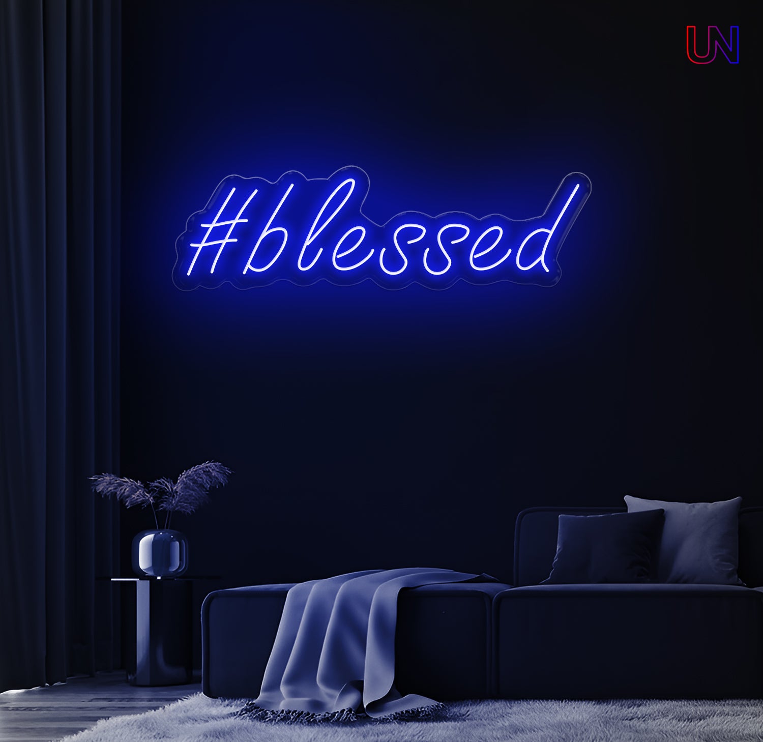 Get the #Blessed custom neon sign – a modern LED neon sign that’s perfect for bedrooms, content spaces, or influencer walls. Bright, bold, and full of gratitude.