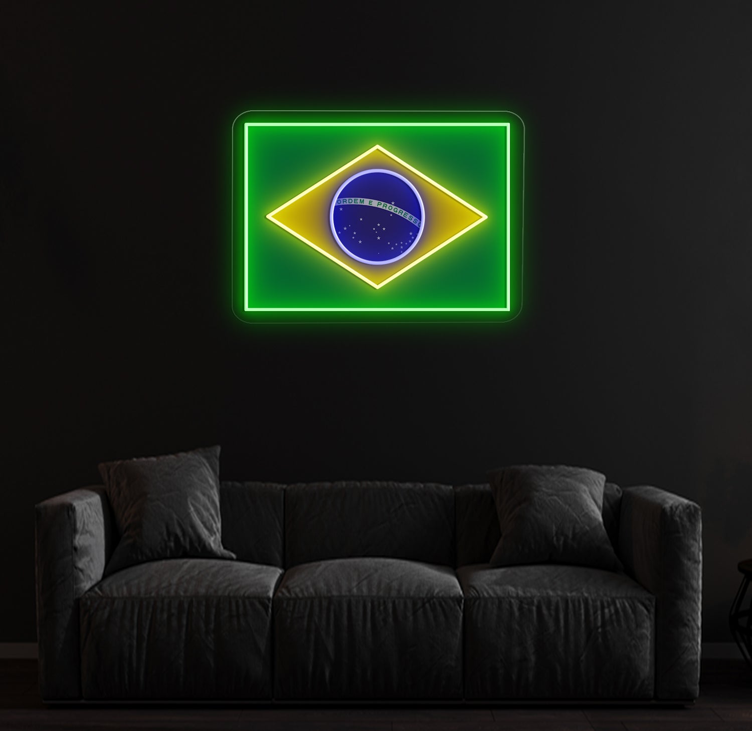 Brazil Flag Neon Sign