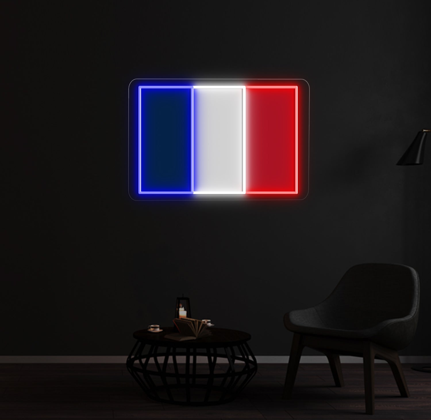 France Flag Neon Sign