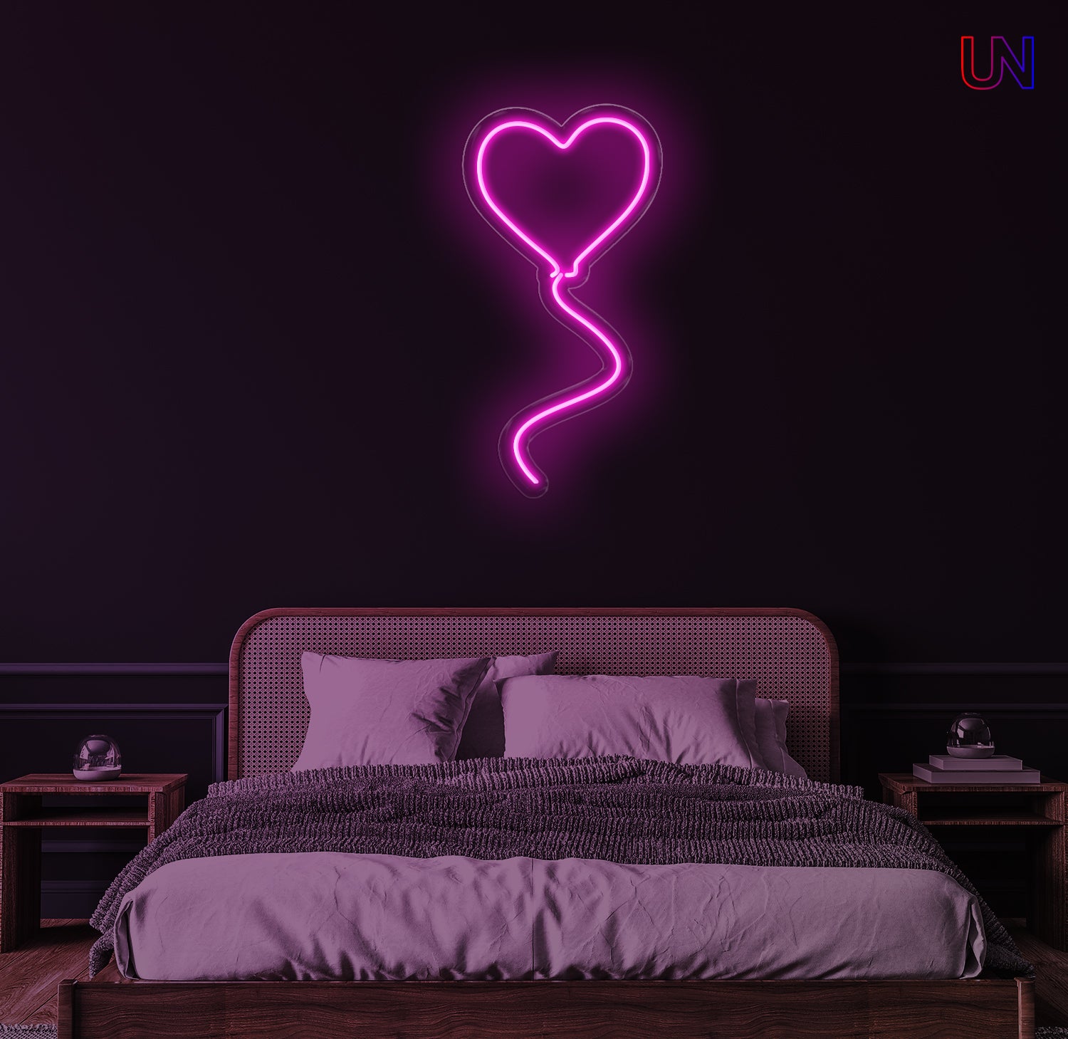 Heart Balloon Neon Sign for Bedroom, Living Room, Gifts & Events