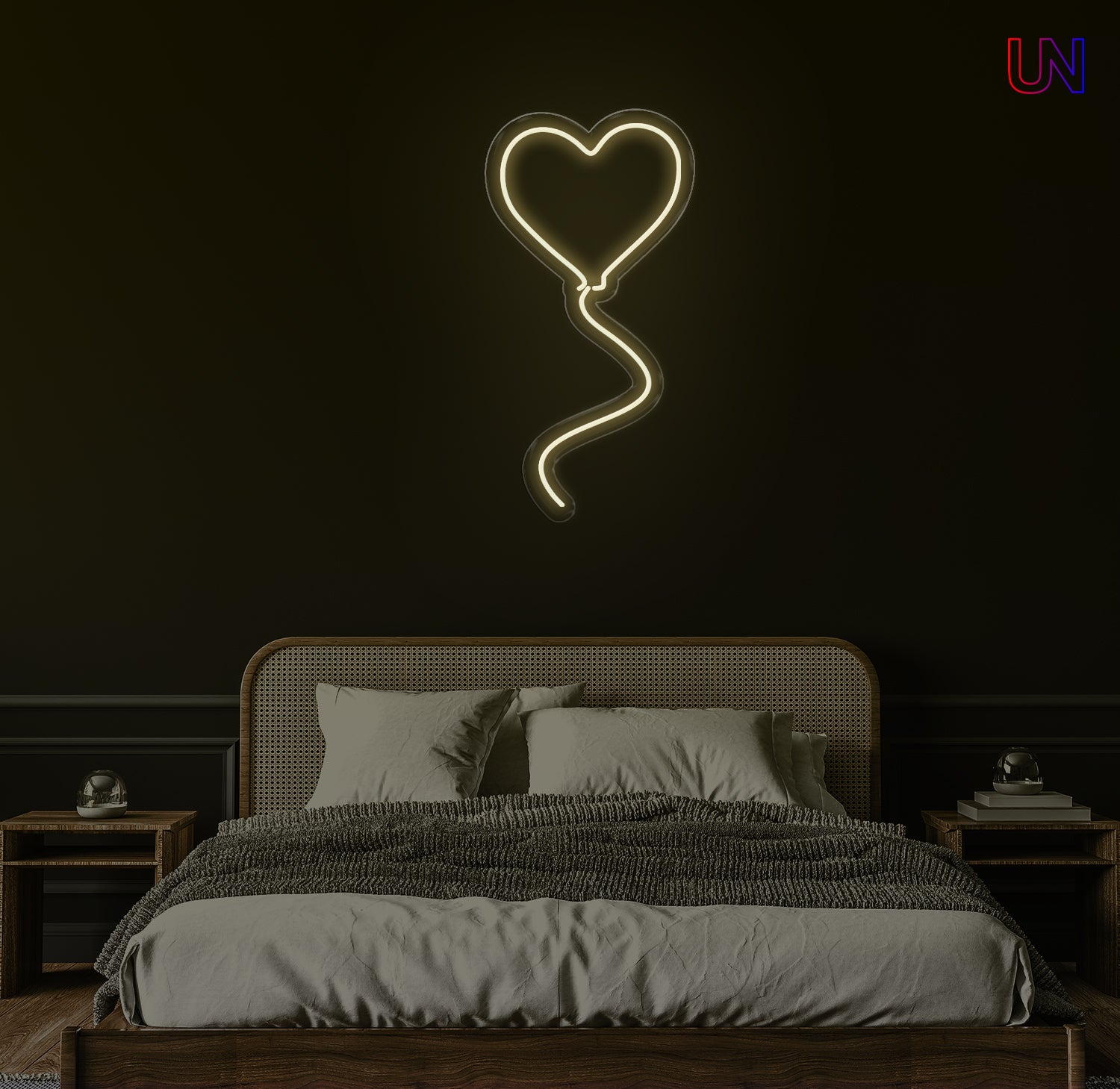 Heart Balloon Neon Sign for Bedroom, Living Room, Gifts & Events