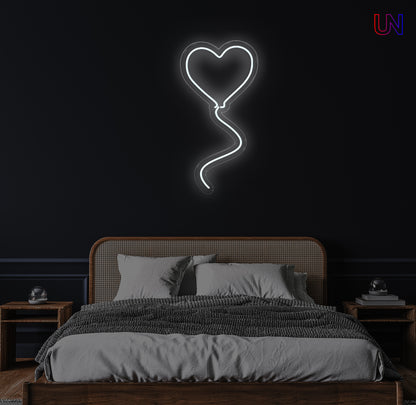 Heart Balloon Neon Sign for Bedroom, Living Room, Gifts & Events