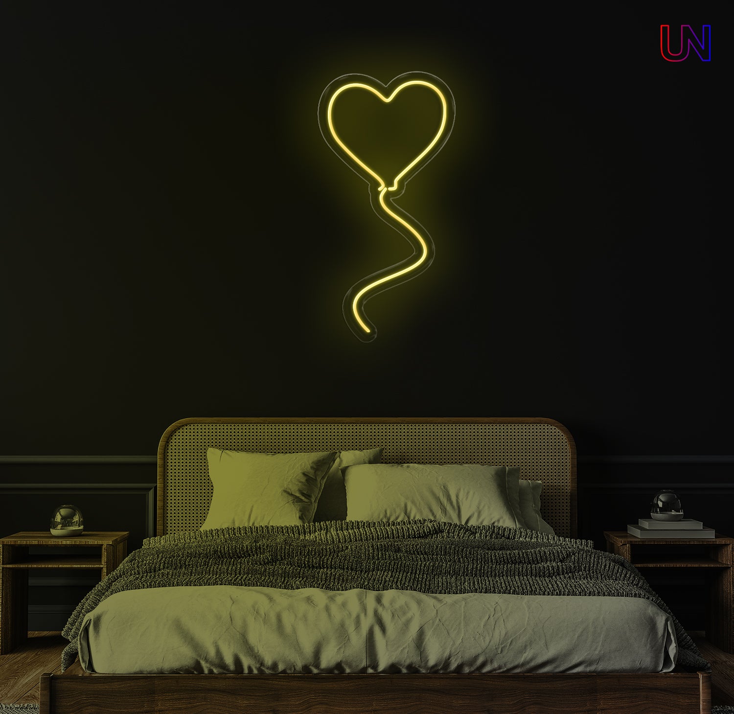 Heart Balloon Neon Sign for Bedroom, Living Room, Gifts & Events